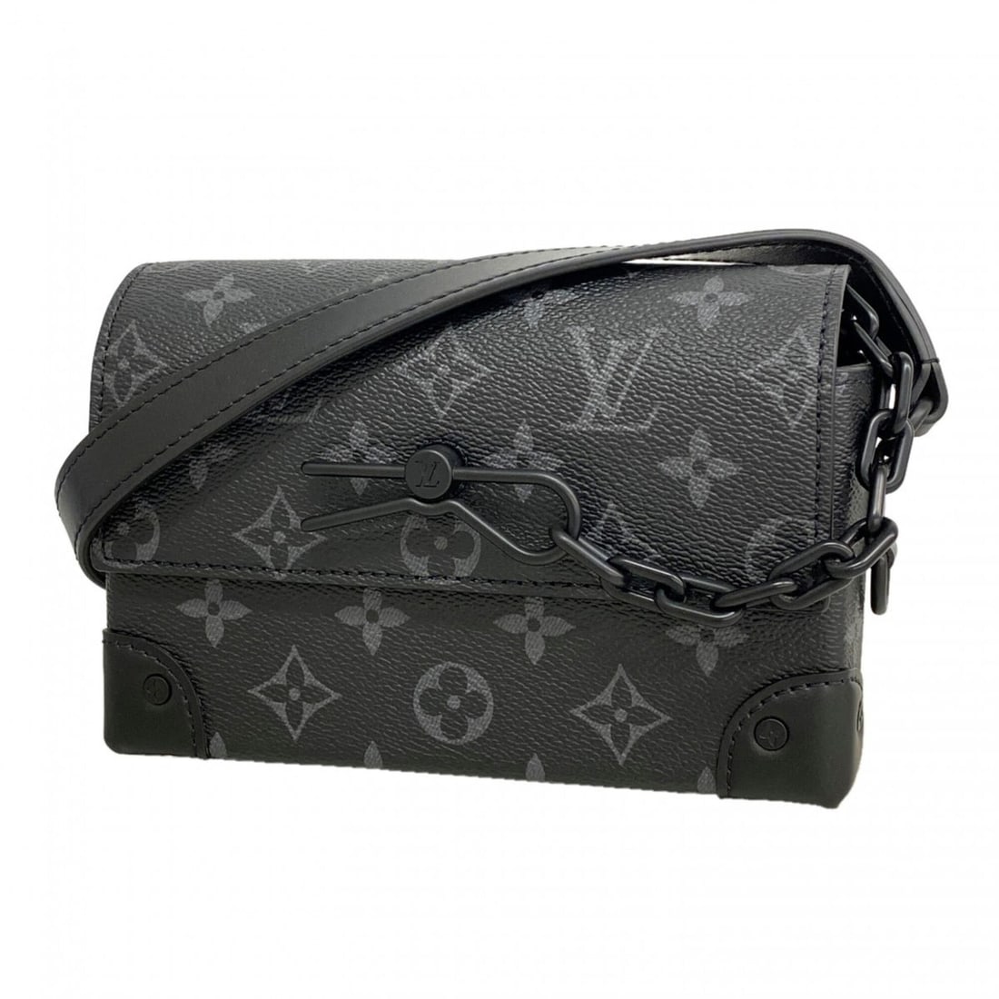 Louis Vuitton Monogram Eclipse Steamer Wearable Wallet Shoulder Bag M81783 Black (Men's/Women's): --- Catalog ---Category: SizeSize (HxWxD): 14cm x 18cm x 6cm / 5.51'' x 7.08'' x 2.36''Category: DesignType: Shoulder bagColor: BlackGender: Men,WomenCategory: GeneralMPN: M81783Brand: Louis Vuitton--
