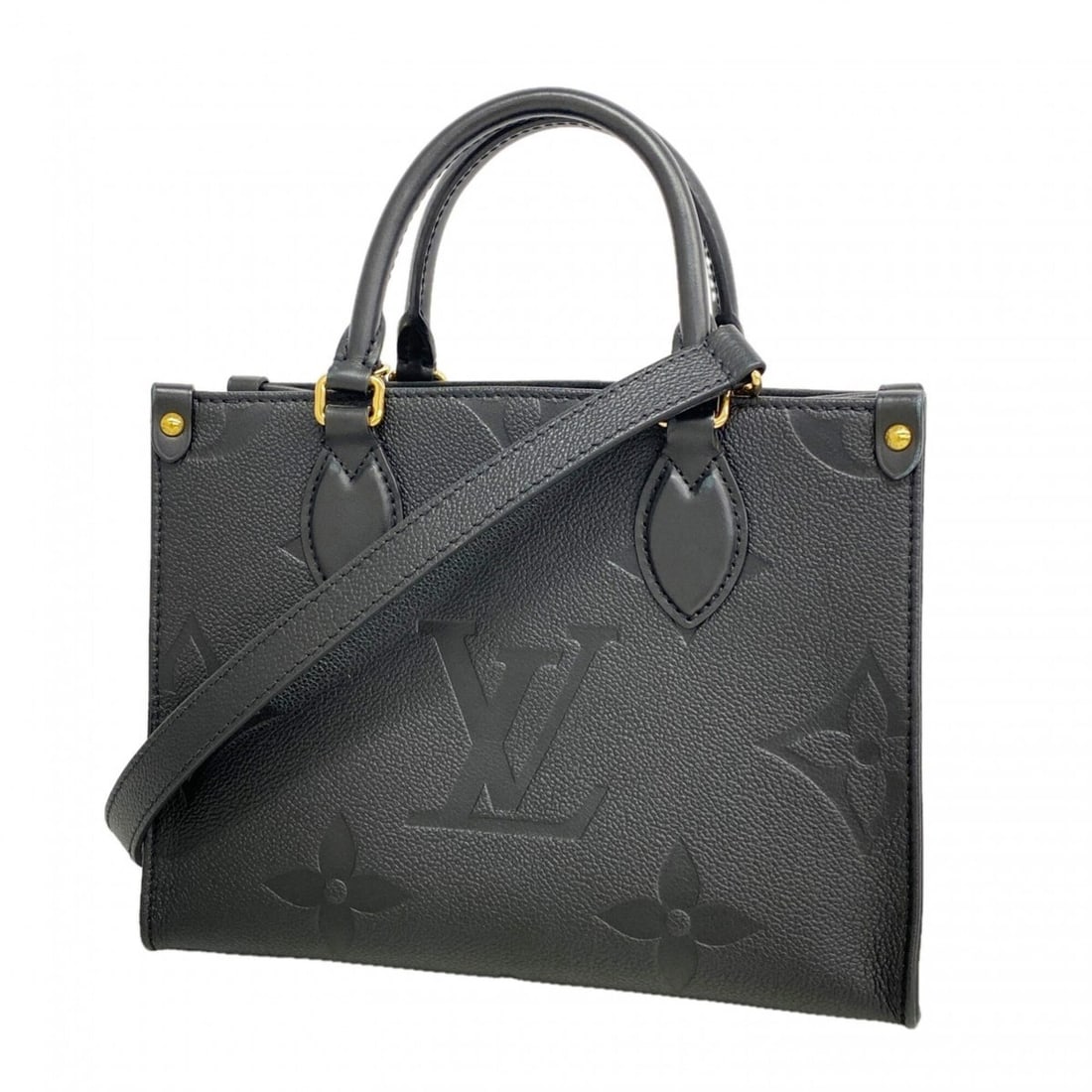 Louis Vuitton Monogram Empreinte OnTheGo PM Handbag M45653 Noir (Black) 2-way bag for women (1 of 10)