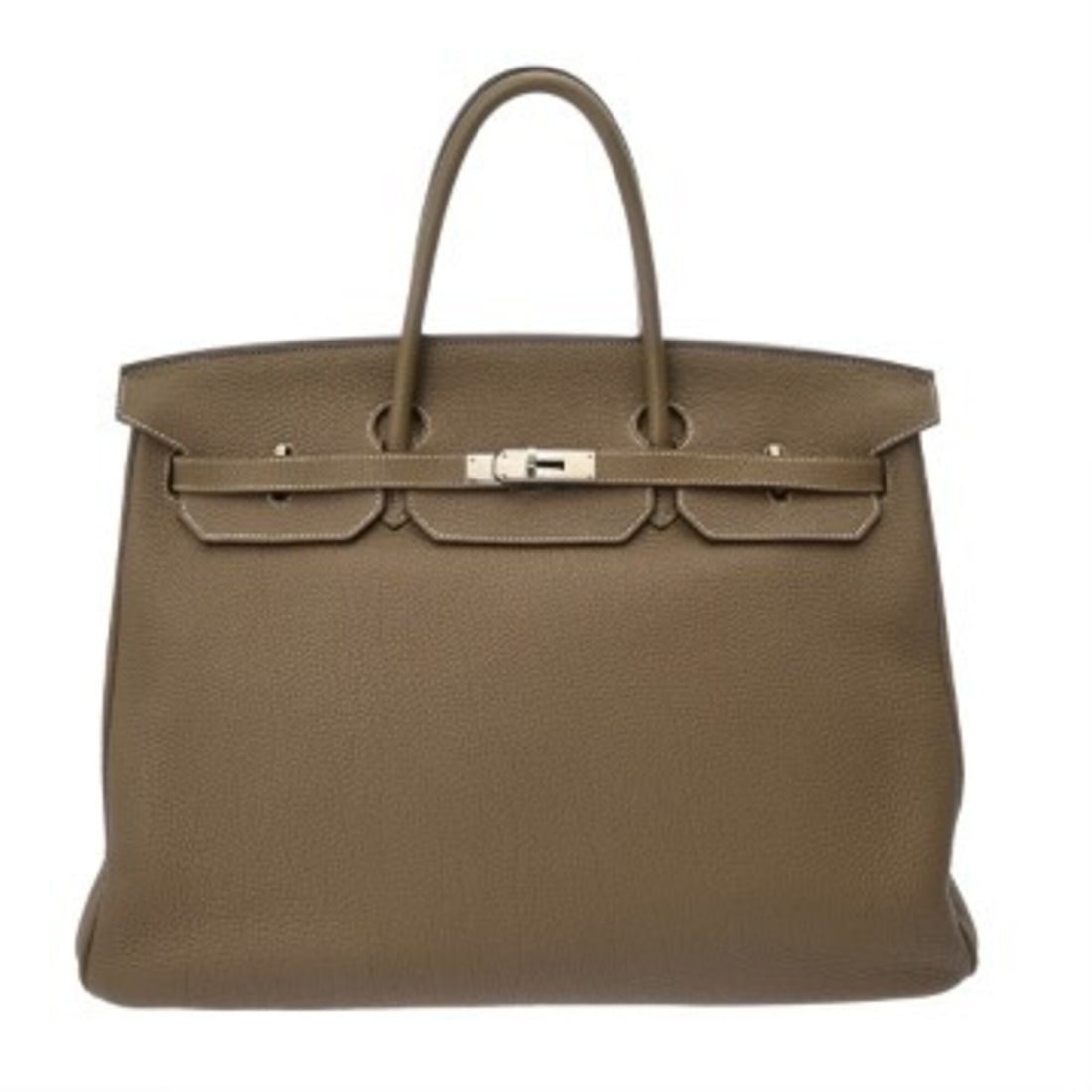 HERMES Birkin 40 Etoupe ?M stamp (circa 2009) Men's/Women's Togo Leather Handbag AB Rank Used: --- Catalog ---Category: SizeSize (HxWxD): 29cm x 40cm x 21cm / 11.41'' x 15.74'' x 8.26''Category: DesignType: HandbagColor: Etoupe grayGender: Men,WomenMaterial: Togo leather Category: GeneralBrand: