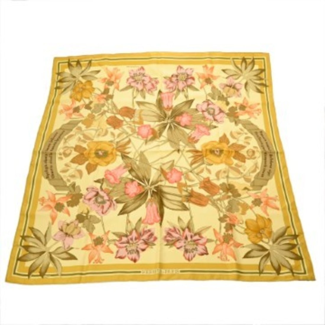 HERMES Carre 90 FLEURS D HALLADE Yellow Multicolor Women's 100% Silk Scarf Muffler A Rank Used Ginzo: --- Catalog ---Category: SizeSize (LxW): 90cm x 90cm / 35.43'' x 35.43''Category: DesignType: ScarfColor: Multi-color, YellowGender: WomenMaterial: Silk Category: GeneralBrand: HermesCountry of Origin