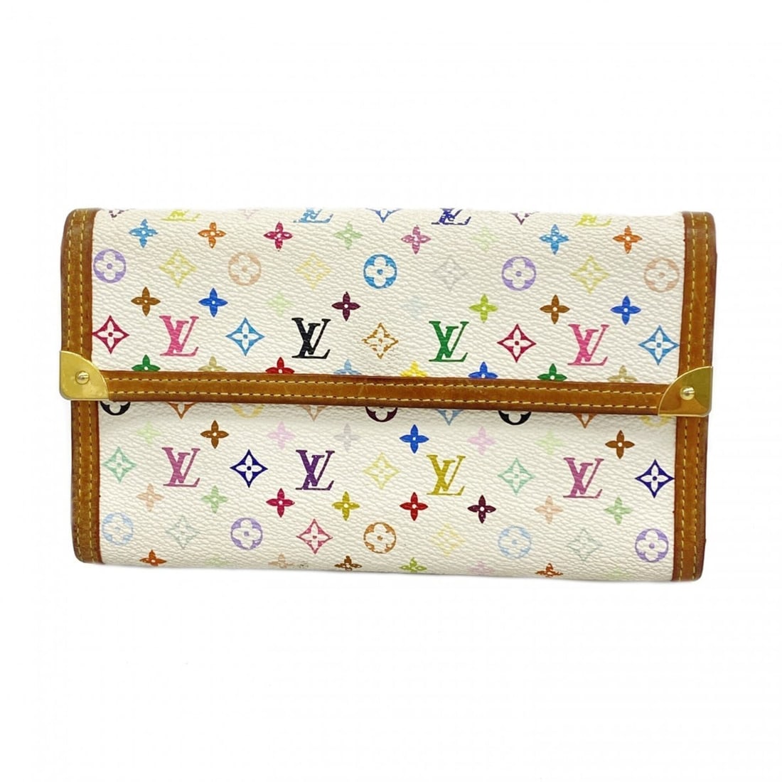 Louis Vuitton Tri-fold Long Wallet, Monogram Multicolor, Portefeuille Tresor International, M92659,: --- Catalog ---Category: SizeSize (HxWxD): 11cm x 19cm x 2cm / 4.33'' x 7.48'' x 0.78''Category: DesignType: Long wallet (tri-fold)Color: BlancGender: WomenCategory: GeneralMPN: M92659Brand: Louis Vui