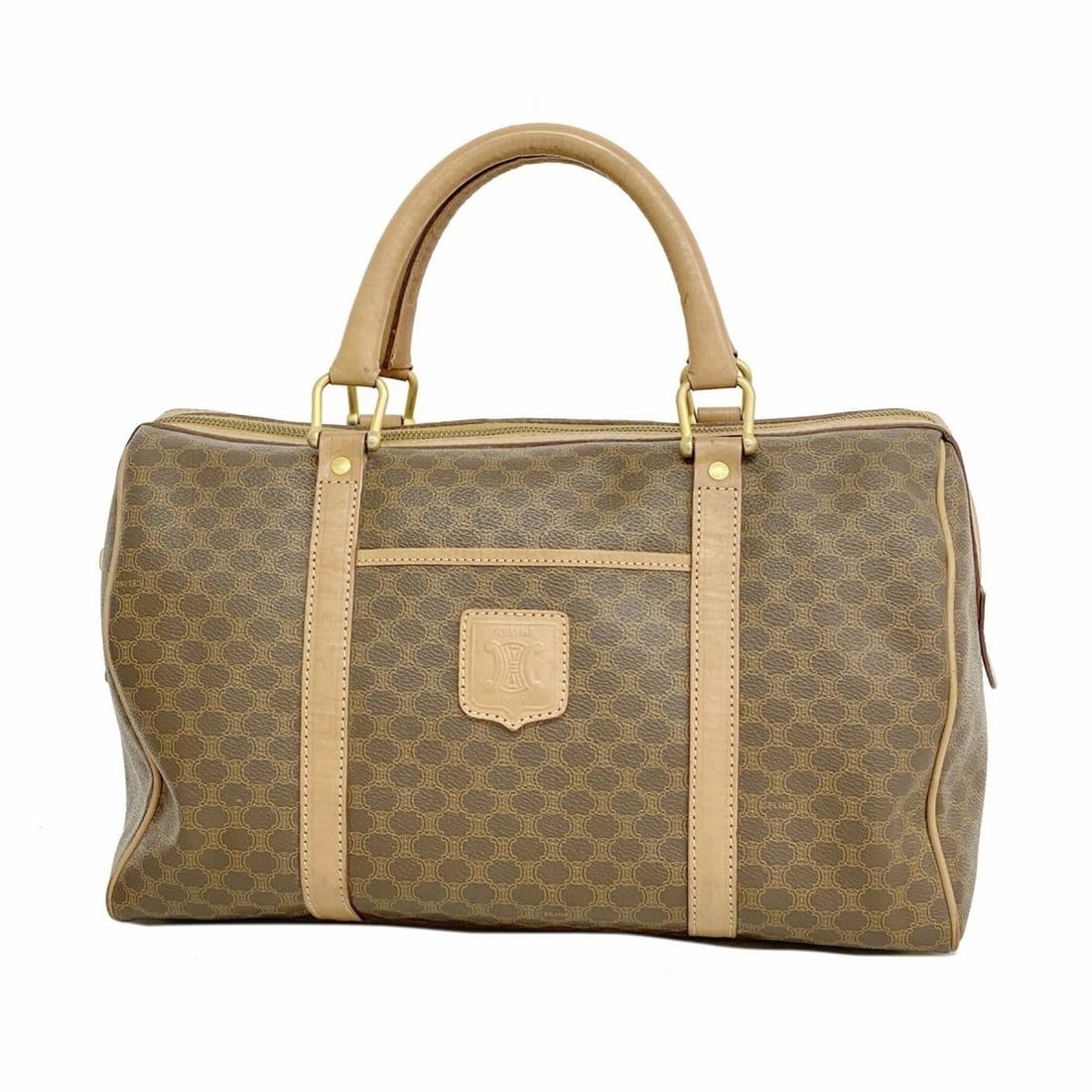 Celine Macadam Brown Handbag for Women: --- Catalog ---Category: SizeSize (HxWxD): 25cm x 35cm x 17cm / 9.84'' x 13.77'' x 6.69''Category: DesignType: HandbagColor: BrownGender: WomenMaterial: PVC Hardware Color: GoldCategory: GeneralBrand: