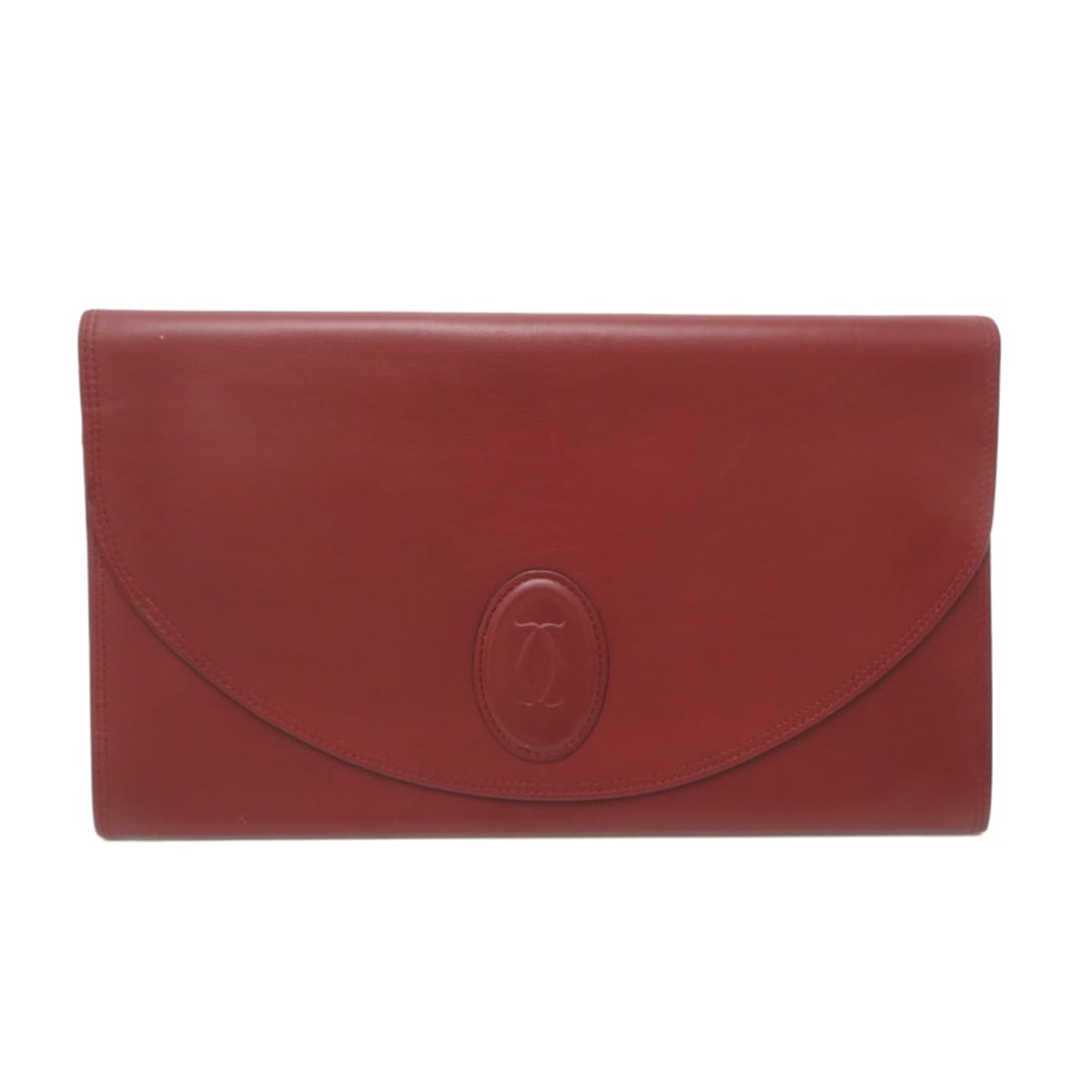Cartier women's clutch bag, leather, burgundy (red).: --- Catalog ---Category: SizeSize (HxWxD): 16cm x 28cm x 1.5cm / 6.29'' x 11.02'' x 0.59''Category: DesignType: Clutch bagColor: Bordeaux, Red colorGender: WomenMaterial: Leather Category: GeneralBran