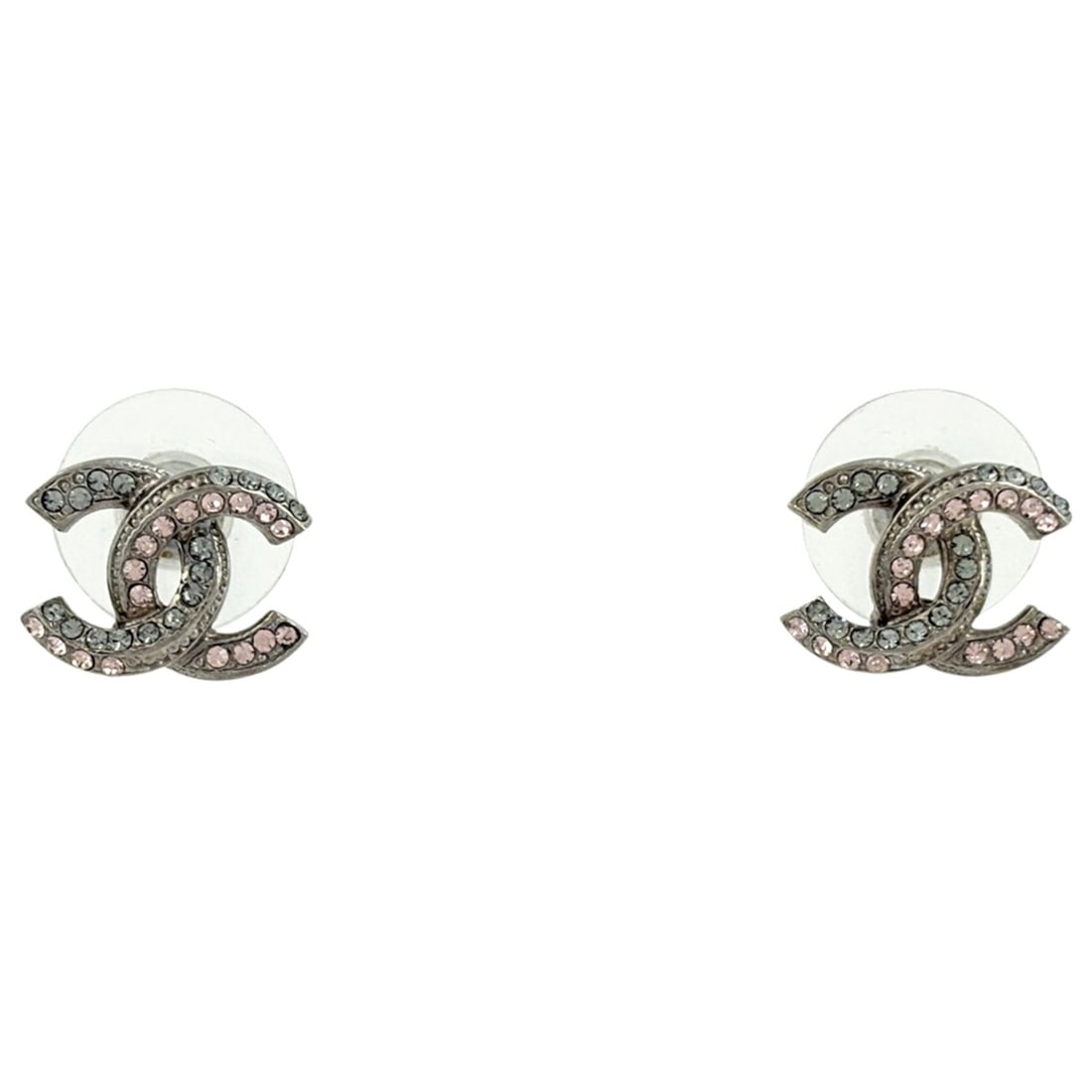Chanel Coco Mark Rhinestone Earrings, Silver Plated, Silver, Women's: --- Catalog ---Category: SizeSize (HxWxD): 10.00mm x 15.00mm / 0.39'' x 0.59''Category: DesignType: Stud earringsColor: SilverGender: WomenMaterial: Gold plating, RhinestoneCategory: GeneralBrand: Cha