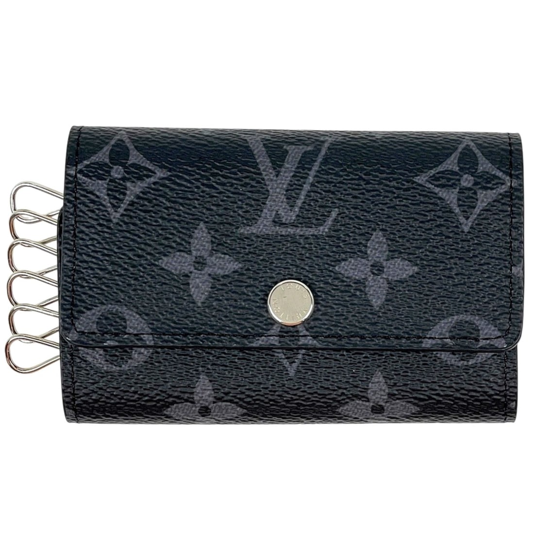 Louis Vuitton Multicles 6 Accessory Key Case, Monogram Eclipse Noir (Black), M82603, Women's: --- Catalog ---Category: DesignType: KeycaseColor: Black, NoirGender: WomenMaterial: Monogram Eclipse Category: GeneralBrand: Louis VuittonCategory: Physical PropertiesSize (HxWxD): 7cm x 10.5cm x 2cm