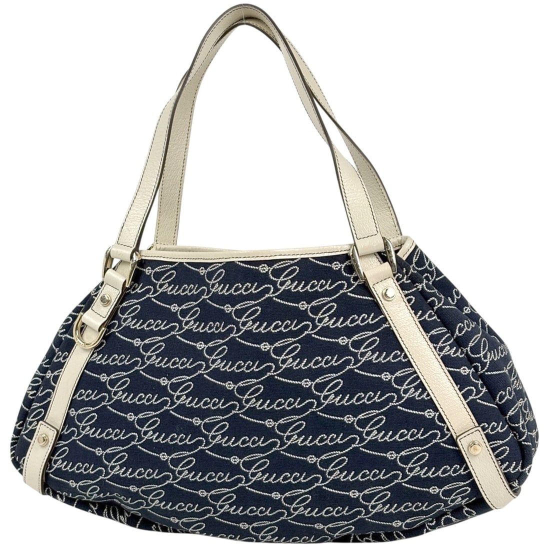 Gucci logo tote bag, Abbey canvas, navy and white, 130736, women's.: --- Catalog ---Category: SizeSize (HxWxD): 24cm x 41cm x 10cm / 9.44'' x 16.14'' x 3.93''Category: DesignType: Tote bagColor: Navy, WhiteGender: WomenMaterial: Canvas , Leather Category: GeneralLine: 