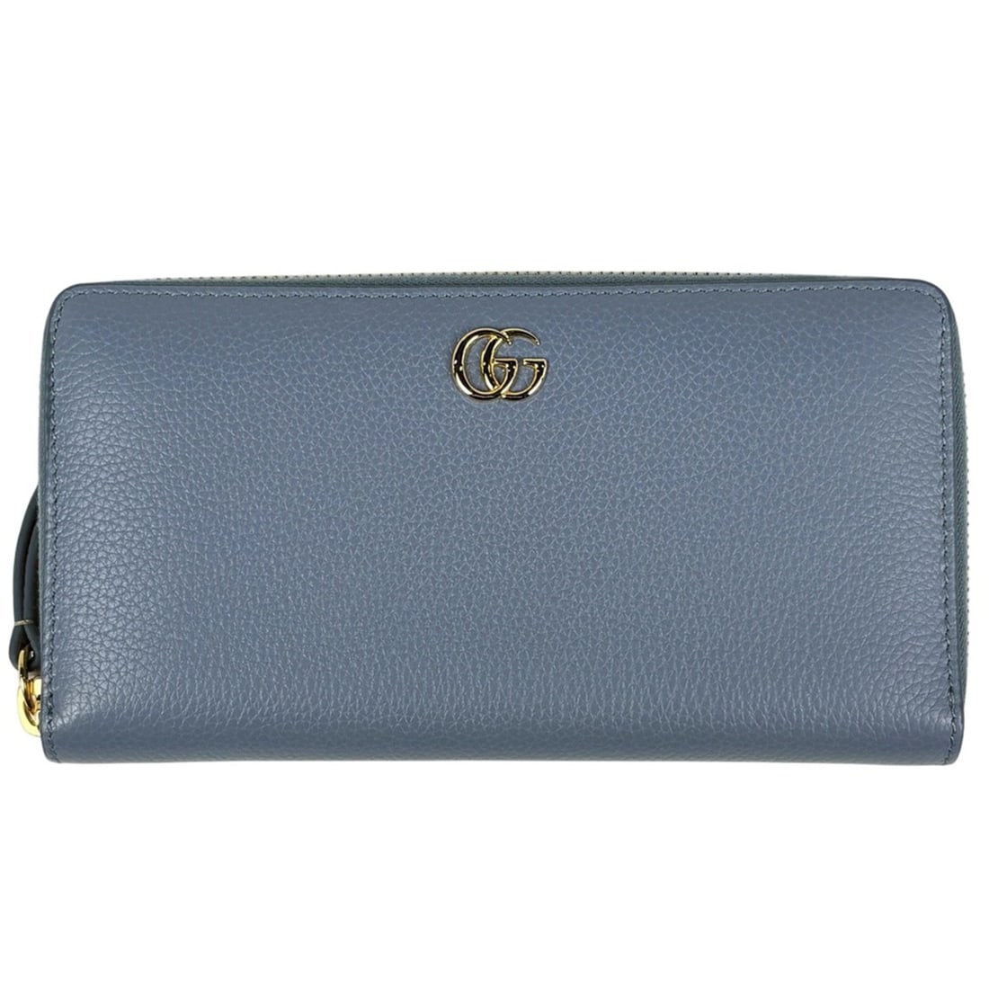Gucci GG Marmont Round Zip Long Wallet, Double G Leather, Blue, 456117, Women's: --- Catalog ---Category: SizeSize (HxWxD): 10cm x 19cm x 2.5cm / 3.93'' x 7.48'' x 0.98''Category: DesignType: Long wallet (bi-fold)Color: BlueGender: WomenMaterial: Leather Category: GeneralBrand: Gu