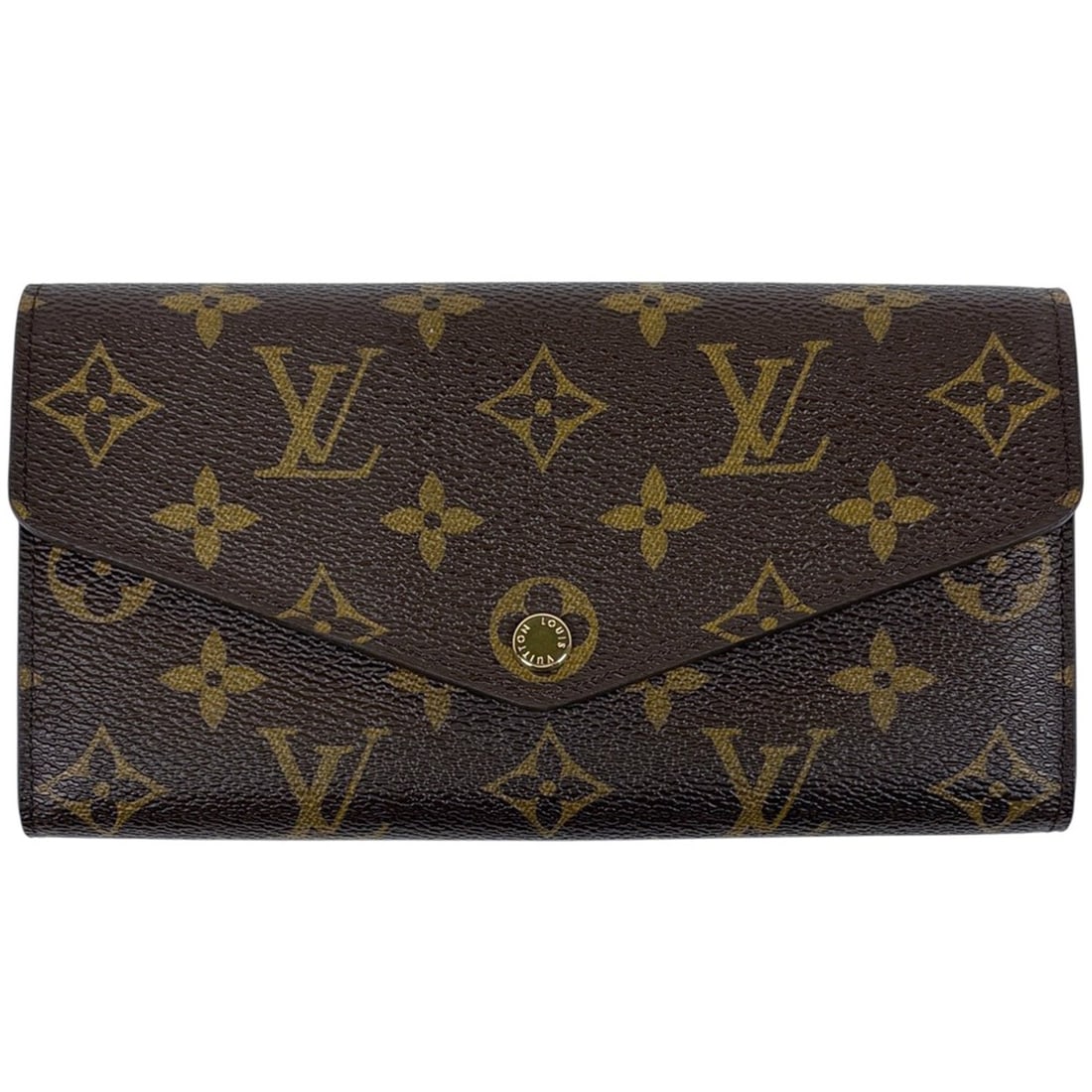 Louis Vuitton Portefeuille Sarah Long Wallet, Monogram Brown, M60531, Women's (1 of 8)