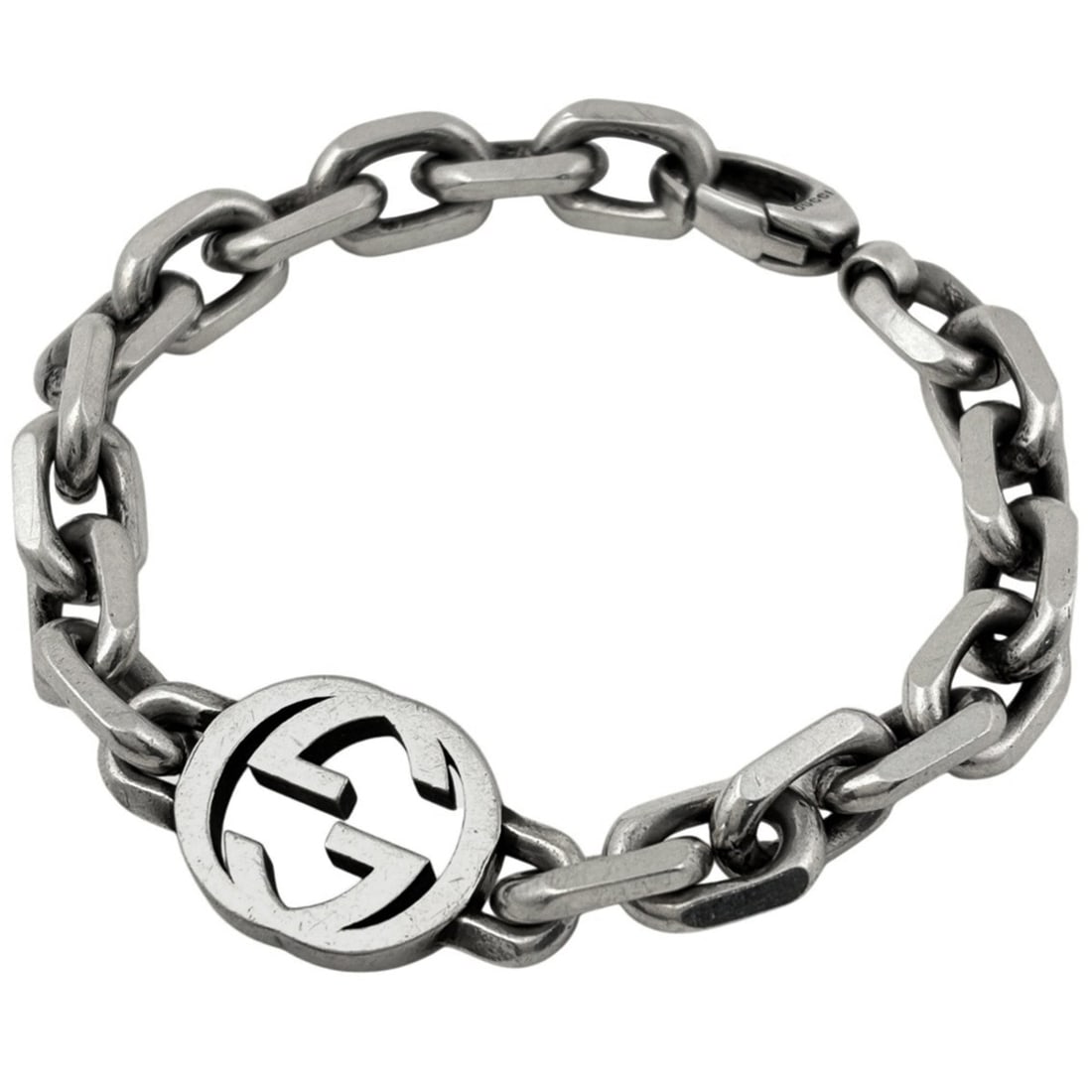 Gucci Interlocking G Bracelet, Sterling Silver 925, Silver, Women's: --- Catalog ---Category: SizeSize: 18Length: 18cm / 7.08''Total Length: 20.7cm / 8.14''Category: DesignType: Charm braceletColor: SilverGender: WomenMaterial: Silver 925Category: GeneralBrand: Gucci--
