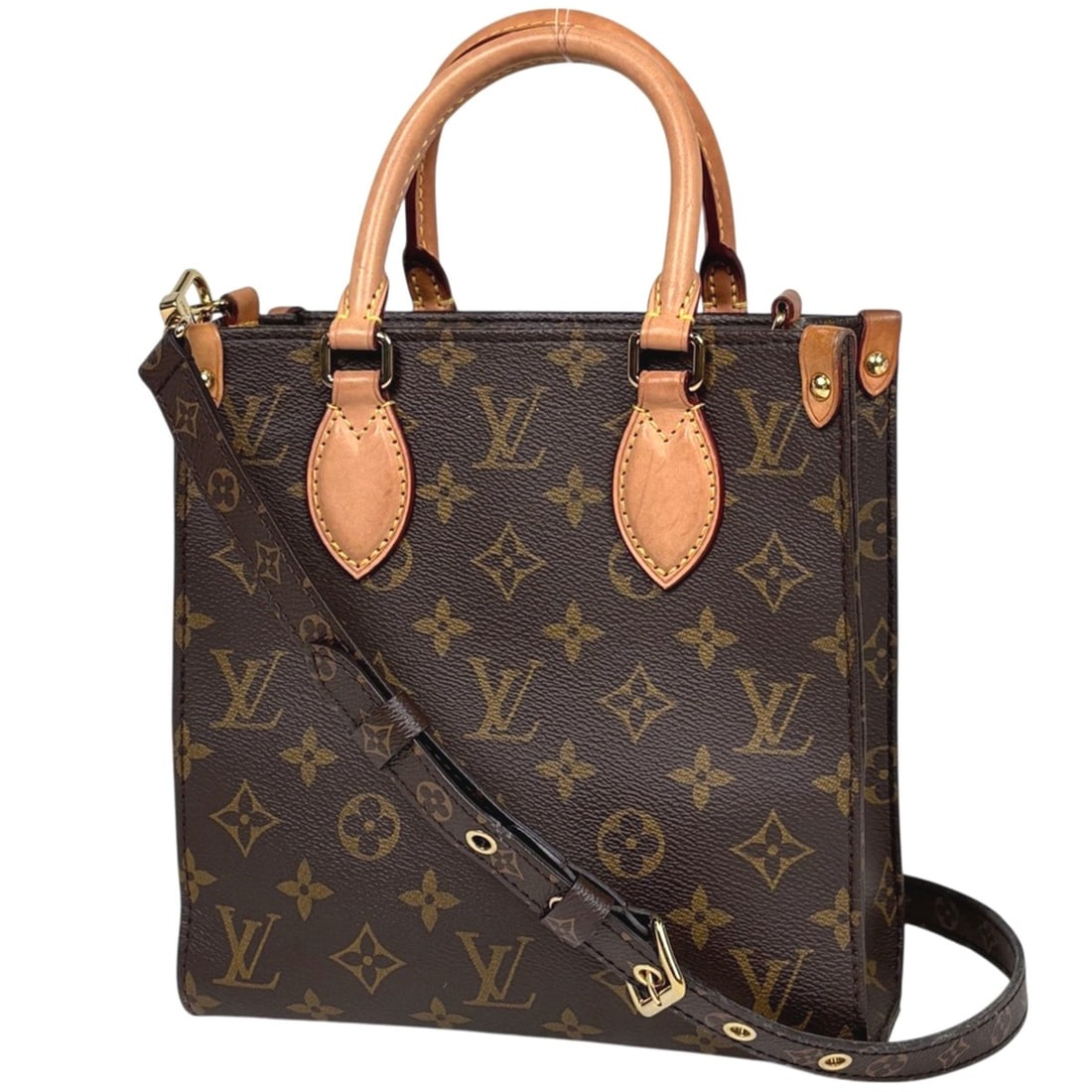 Louis Vuitton Sac Plat BB 2-Way Shoulder Bag, Monogram Brown, M45847, Women's: --- Catalog ---Category: SizeSize (HxWxD): 22cm x 21.5cm x 9cm / 8.66'' x 8.46'' x 3.54''Category: DesignType: Shoulder bagColor: Brown, MonogramGender: WomenMaterial: Monogram Category: GeneralMPN: M