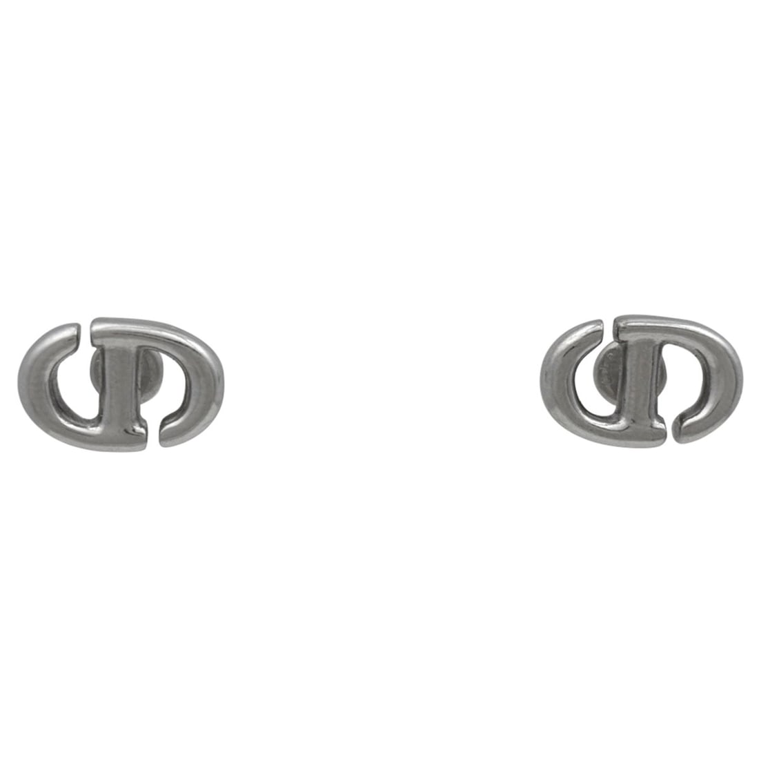 Christian Dior logo earrings, silver plated, silver, women's.: --- Catalog ---Category: SizeSize (HxWxD): 13.00mm x 9.00mm / 0.51'' x 0.35''Category: DesignType: Stud earringsColor: SilverGender: WomenCategory: GeneralBrand: Christian Dior--- Item List ---Section
