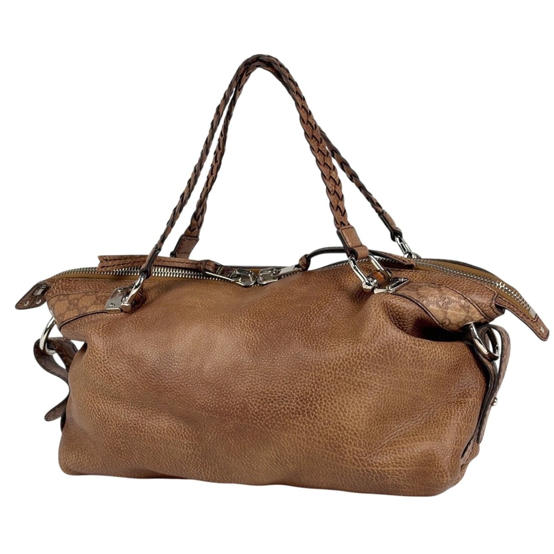 Gucci Guccissima handbag, leather, brown, 232959, women's. (1 of 9)