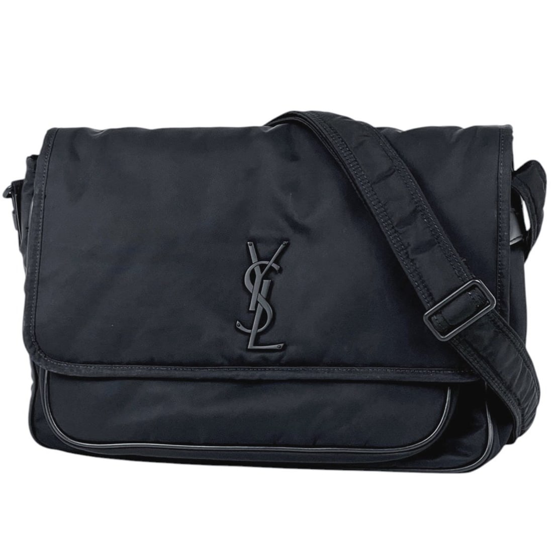 Yves Saint Laurent logo shoulder bag, messenger nylon, black, women's.: --- Catalog ---Category: SizeSize (HxWxD): 24cm x 31cm x 10.5cm / 9.44'' x 12.2'' x 4.13''Category: DesignType: Messenger bag, Shoulder bagColor: BlackGender: WomenMaterial: Nylon Category: GeneralBra