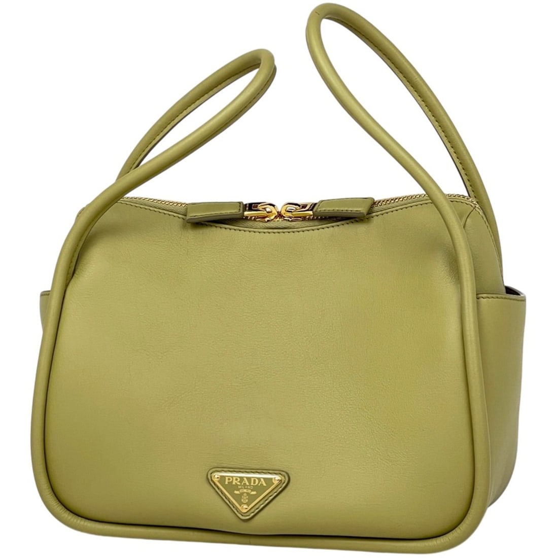 Prada Darling Handbag, Logo Plate, 2-Way Shoulder Bag, Leather, Pistachio Green, 1BA451, Women's: --- Catalog ---Category: SizeSize (HxWxD): 18cm x 25cm x 10.5cm / 7.08'' x 9.84'' x 4.13''Category: DesignType: Handbag, Shoulder bagGender: WomenMaterial: Leather Category: GeneralBrand: Prada--- Ite