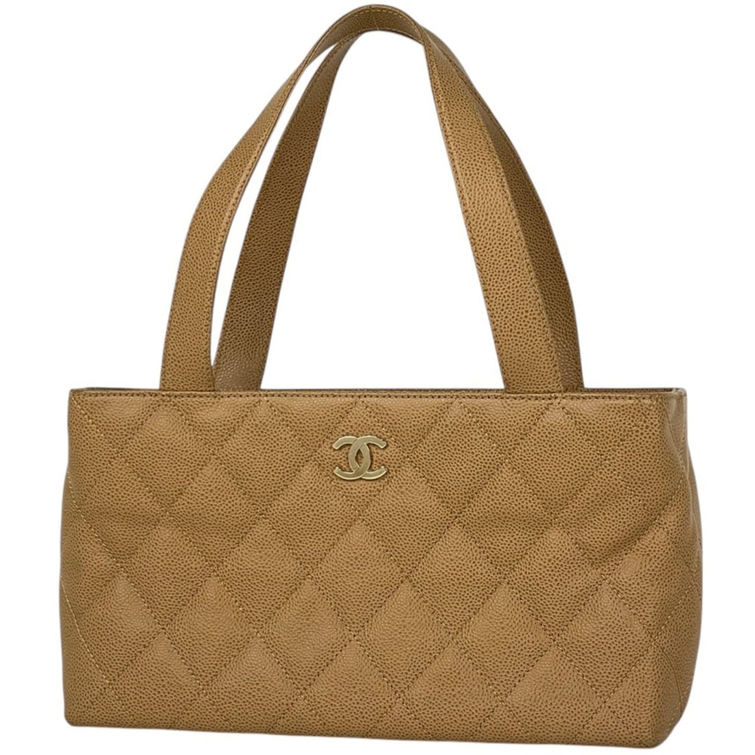 Chanel Coco Mark Tote Bag, Handbag, Matelassé Caviar Leather, Brown, Women's: --- Catalog ---Category: SizeSize (HxWxD): 18cm x 31cm x 11cm / 7.08'' x 12.2'' x 4.33''Category: DesignType: Handbag, Tote bagColor: BrownGender: WomenMaterial: Grained Calfskin Category: GeneralLine