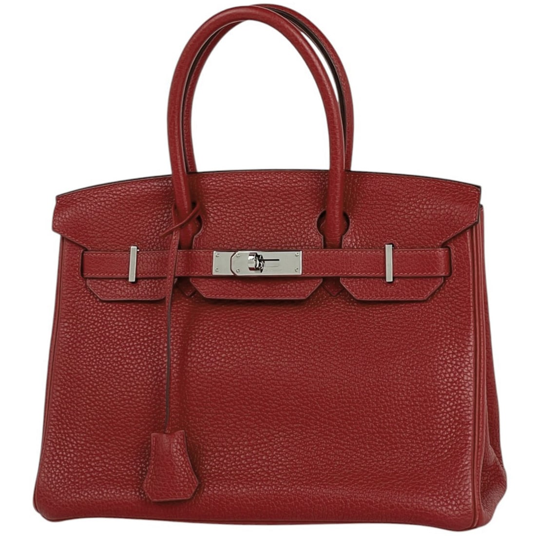 Hermes Birkin 30 Handbag, Togo Leather, Rouge Casaque, Y, Women's (1 of 12)
