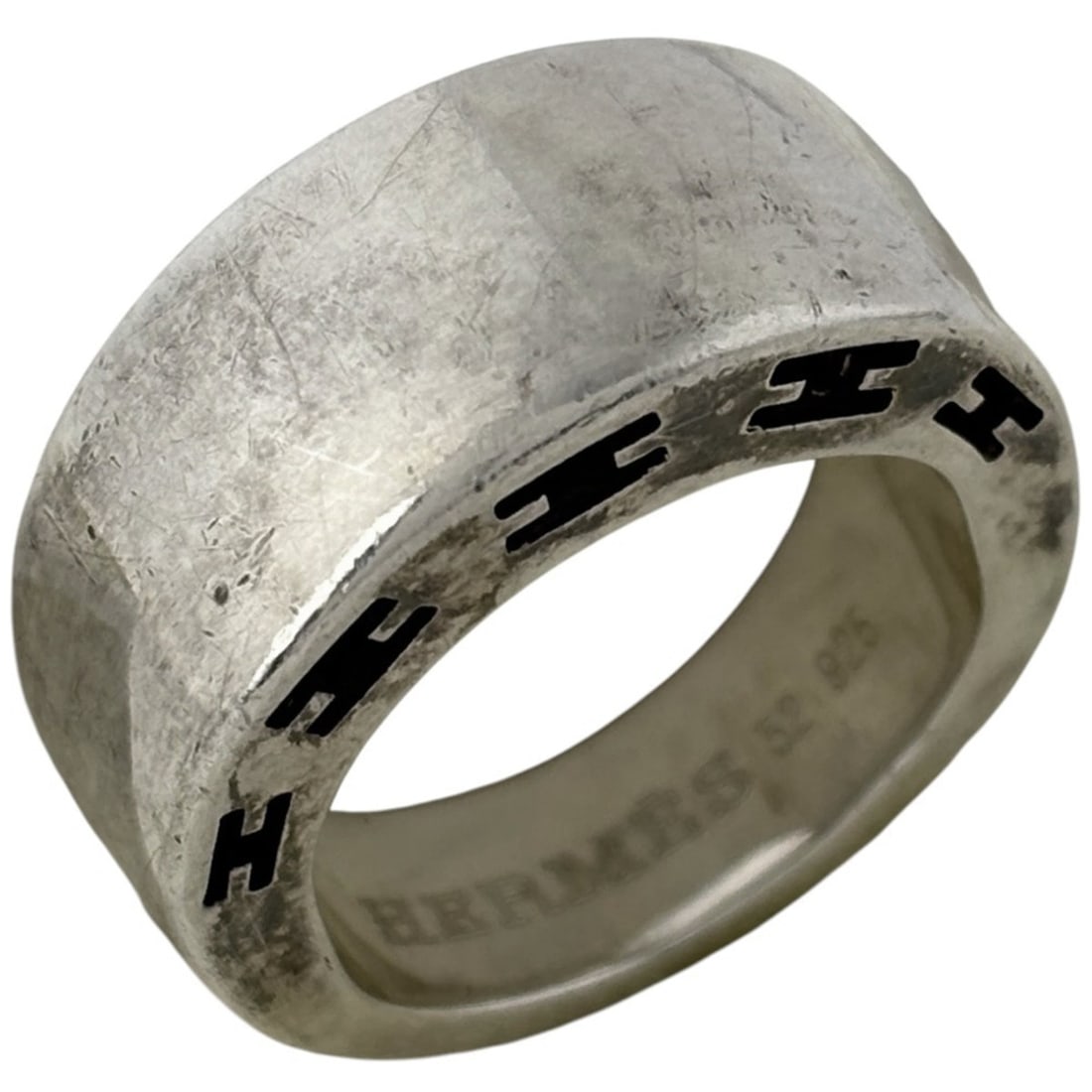 Hermes HERMES Clarte Ring, Sterling Silver 925, Women's Ring: --- Catalog ---Category: SizeUS Size: 6.5Brand Size: 52Category: DesignType: Band ringGender: WomenMaterial: Silver 925Category: GeneralBrand: Hermes--- Item List ---Section: ConditionRanking: Rank B 