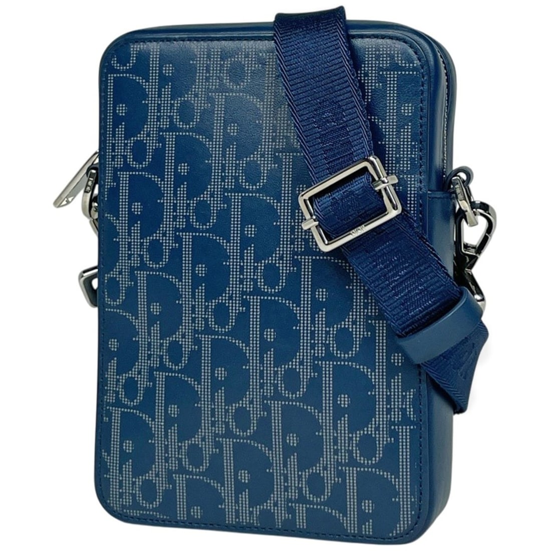 Christian Dior World Tour Messenger Shoulder Bag/Pouch, Trotter Pattern, Leather, Blue, Women's: --- Catalog ---Category: SizeSize (HxWxD): 17.5cm x 12.5cm x 4.5cm / 6.88'' x 4.92'' x 1.77''Category: DesignType: Pouch, Shoulder bagColor: BlueGender: WomenMaterial: Leather Category: GeneralBrand: 