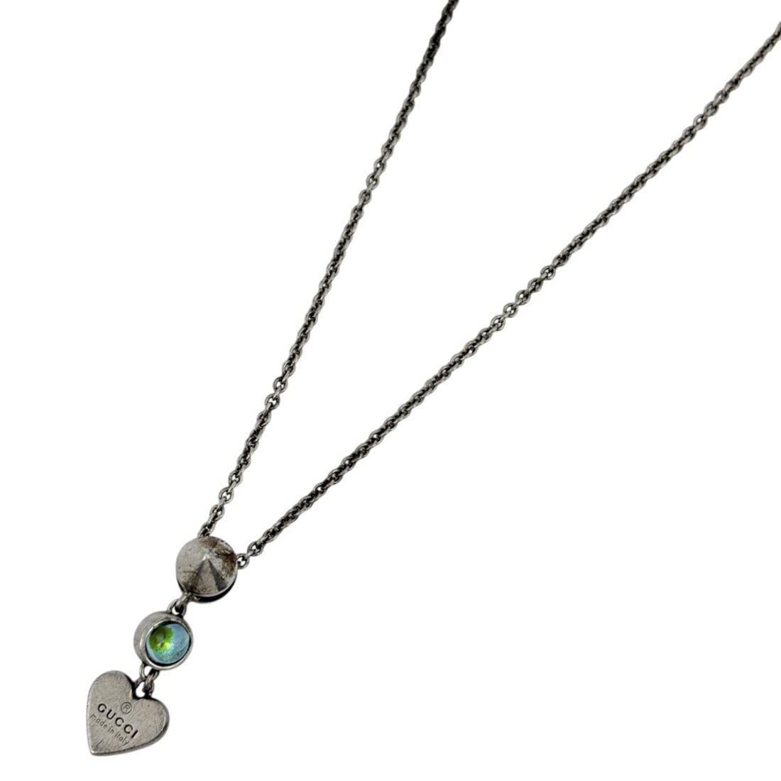 Gucci GUCCI Heart Motif Necklace, Sterling Silver 925, Silver, Women's: --- Catalog ---Category: SizePendant Size: 8mm x 23mm / 0.31'' x 0.9''Neck Circumference: 42 cm / 16.53''Category: DesignColor: SilverGender: WomenMaterial: Silver 925Necklace Type: NecklaceCategory: 