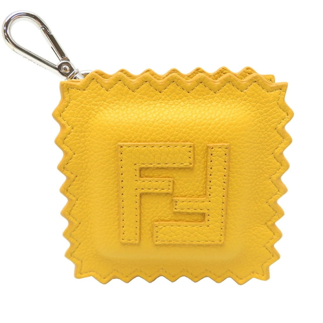 Fendi Raviolo Men's Charm 7AS404 Leather Yellow: --- Catalog ---Category: SizeSize (HxWxD): 100.00mm x 100.00mm x 20.00mm / 3.94'' x 3.94'' x 0.79''Category: DesignType: Handbag charmColor: YellowGender: MenMaterial: LeatherCategory: GeneralMPN: 7AS