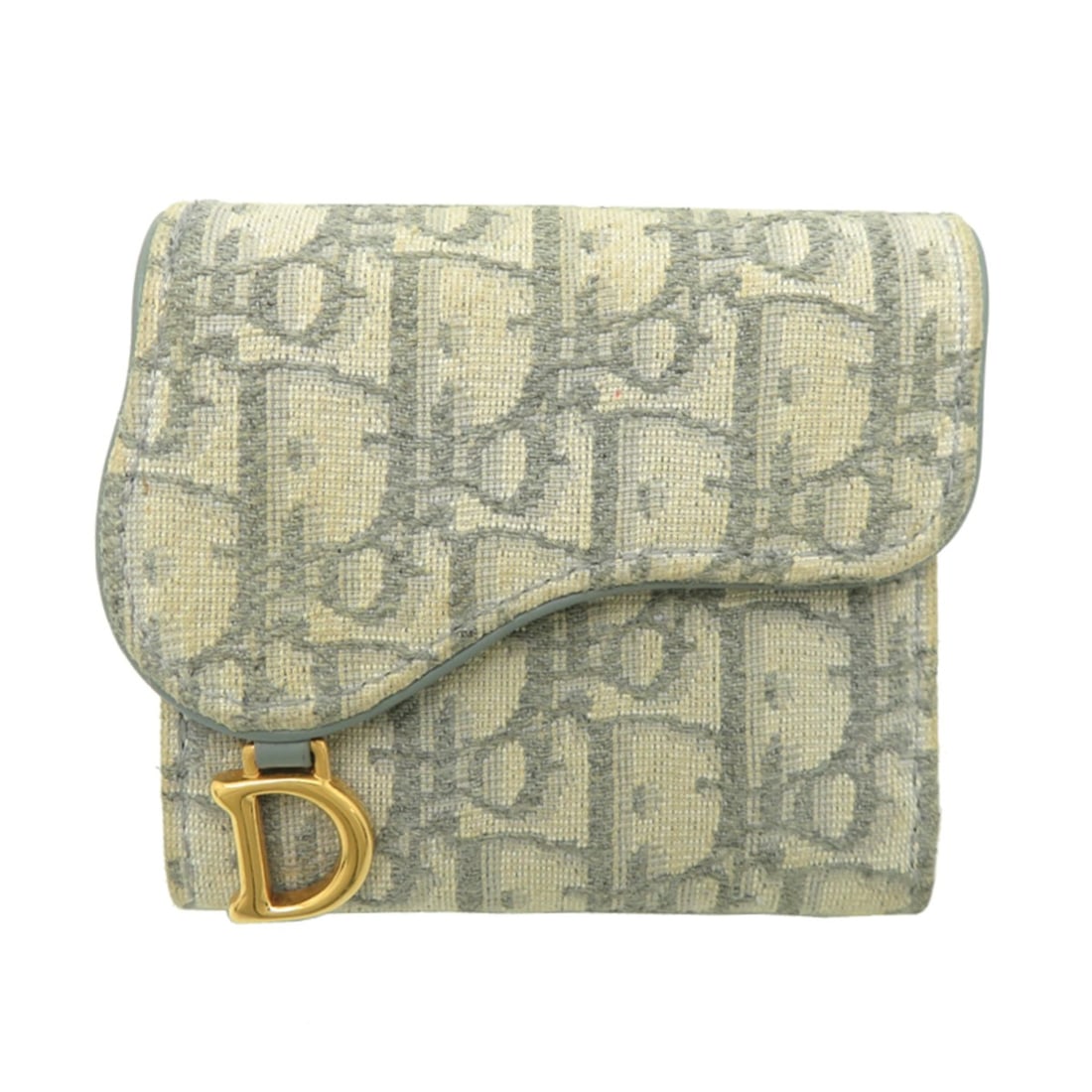 Christian Dior Saddle Lotus Wallet, Women's Tri-fold Canvas, White: --- Catalog ---Category: SizeSize (HxWxD): 9cm x 9.5cm x 2.5cm / 3.54'' x 3.74'' x 0.98''Category: DesignType: Wallet (tri-fold)Color: WhiteGender: WomenMaterial: Canvas Category: GeneralBrand: Christ