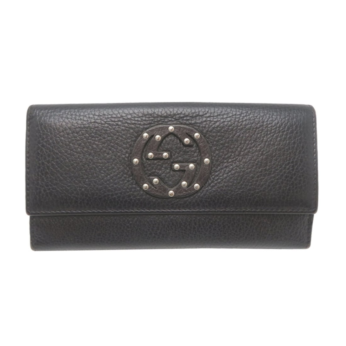 Gucci Interlocking Wallet, Women's/Men's Long 231843, Leather, Black: --- Catalog ---Category: SizeSize (HxWxD): 10cm x 19cm x 2cm / 3.93'' x 7.48'' x 0.78''Category: DesignType: Long wallet (bi-fold)Color: BlackGender: Men,WomenMaterial: Leather Category: GeneralMPN: 2