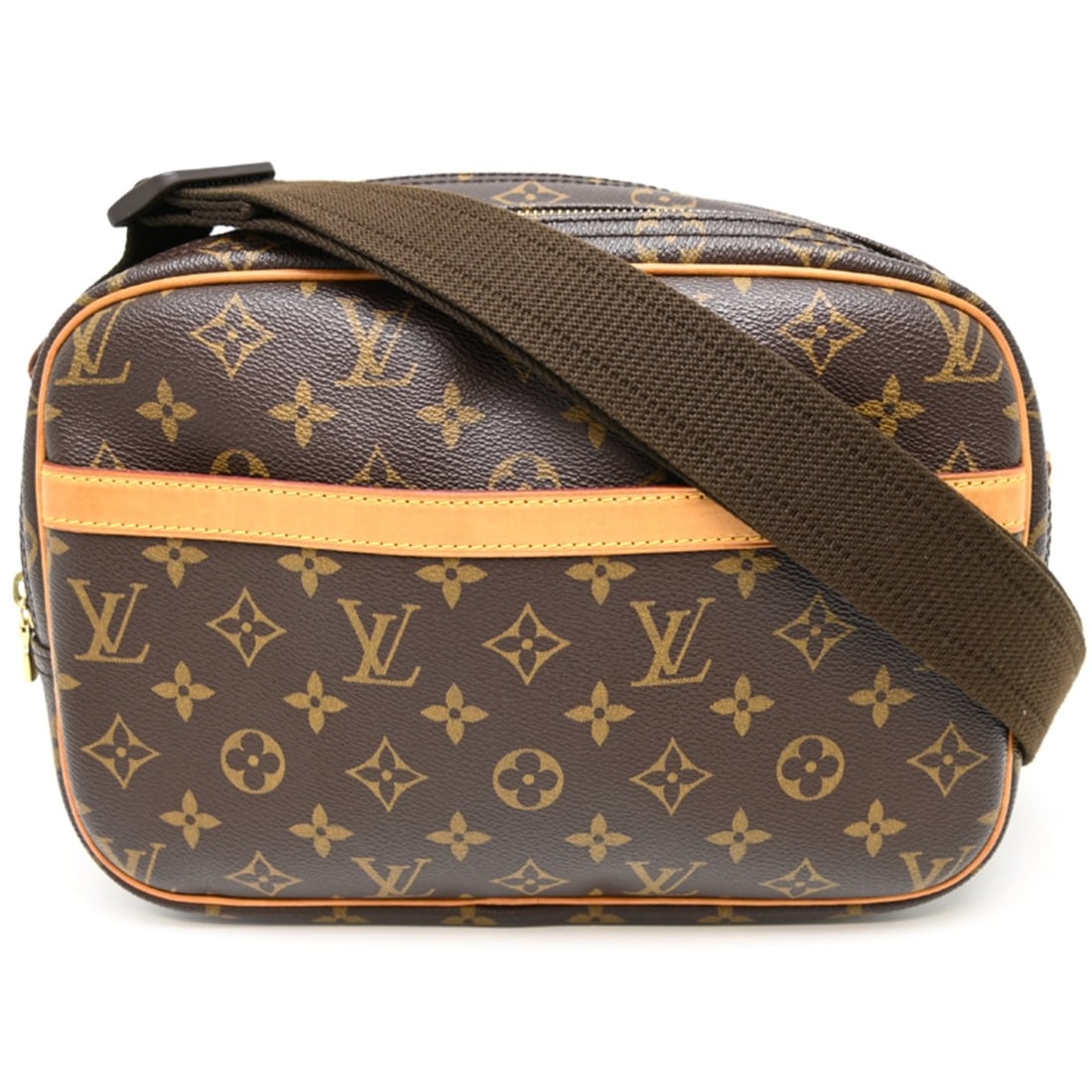 Louis Vuitton Reporter PM Women's/Men's Shoulder Bag M45254 (Discontinued) Monogram Brown: --- Catalog ---Category: SizeSize (HxWxD): 20cm x 28cm x 12.5cm / 7.87'' x 11.02'' x 4.92''Category: DesignType: Shoulder bagColor: BrownGender: Men,WomenMaterial: Monogram Category: GeneralMPN: M4525