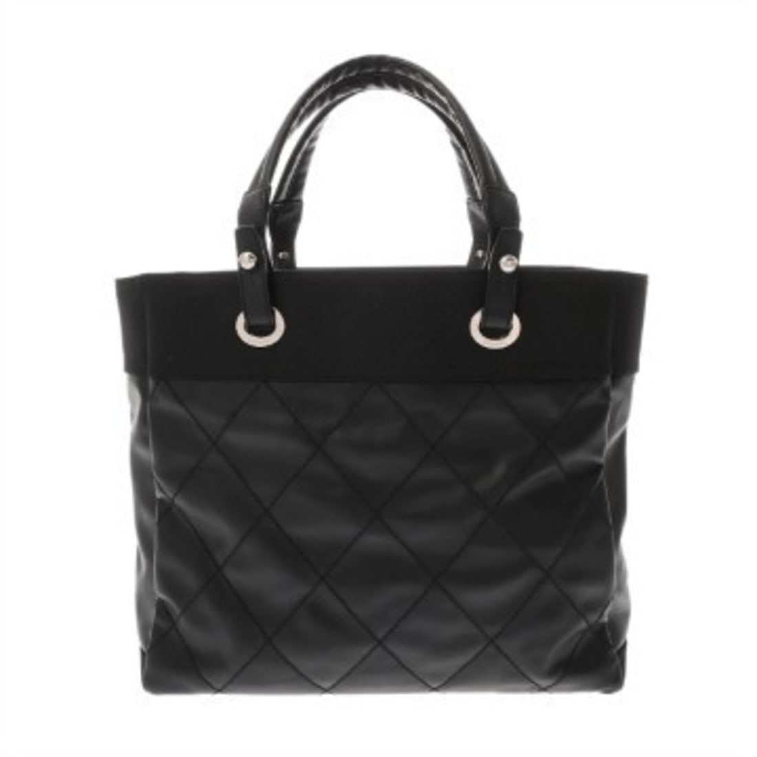 CHANEL Paris Biarritz Tote Bag MM Black A34209 Women's Canvas Leather A Rank Used Ginzo: --- Catalog ---Category: SizeSize (HxWxD): 30cm x 35cm x 14cm / 11.81'' x 13.77'' x 5.51''Handle Length: 40cm / 15.74''Category: DesignType: Tote bagColor: BlackGender: WomenClosure: ZipperMaterial: C
