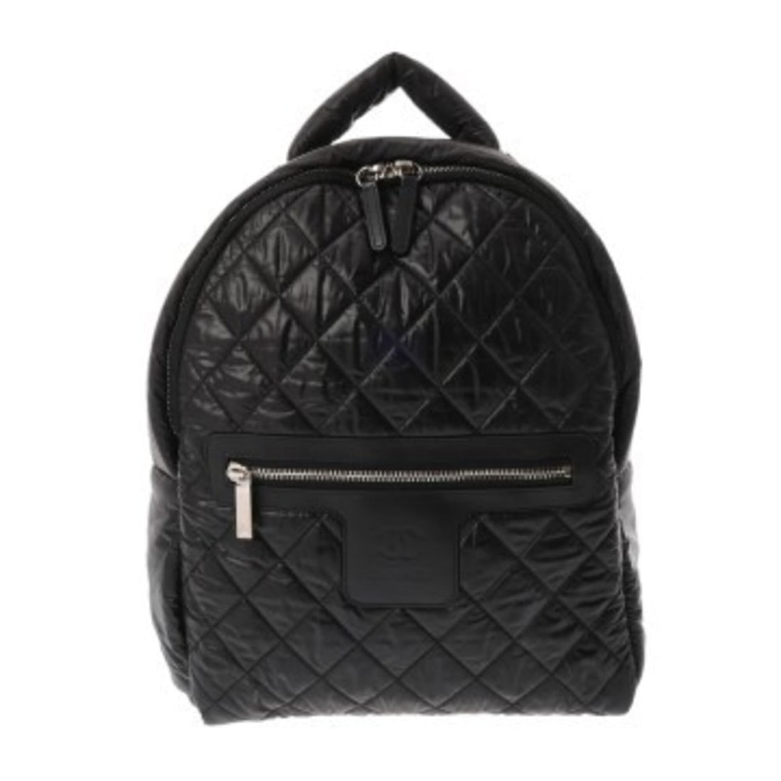 CHANEL Matelassé Backpack Coco Cocoon Black A92559 Women's Nylon Backpack/Daypack AB Rank Used: --- Catalog ---Category: SizeSize (HxWxD): 34.5cm x 29cm x 13cm / 13.58'' x 11.41'' x 5.11''Strap Length: 74cm / 29.13''Category: DesignType: BackpackColor: BlackGender: WomenClosure: ZipperMaterial: 