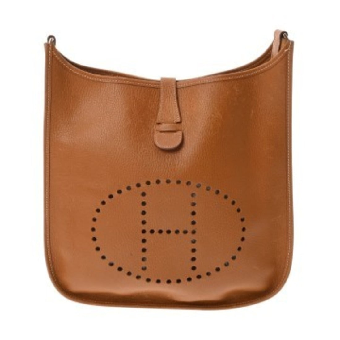 HERMES Evelyne GM Natural ?B stamp (circa 1998) Men's/Women's Ardennes Shoulder Bag B Rank Used: --- Catalog ---Category: SizeSize (HxWxD): 30cm x 32cm x 8.5cm / 11.81'' x 12.59'' x 3.34''Strap Length: 81cm / 31.88''Category: DesignType: Shoulder bagColor: NaturalGender: Men,WomenMaterial: Ardenn