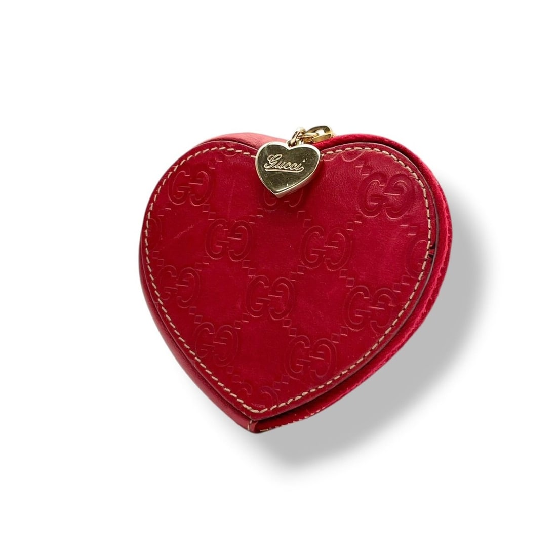Gucci Lovely Heart Guccissima Leather Wallet/Coin Purse, Wine Red, Mini Wallet, Women's/Men's W2: --- Catalog ---Category: SizeSize (HxWxD): 9.5cm x 10.5cm x 1.5cm / 3.74'' x 4.13'' x 0.59''Category: DesignType: Coin purse/coin caseColor: Red colorGender: Men,WomenMaterial: Leather Category: Gener