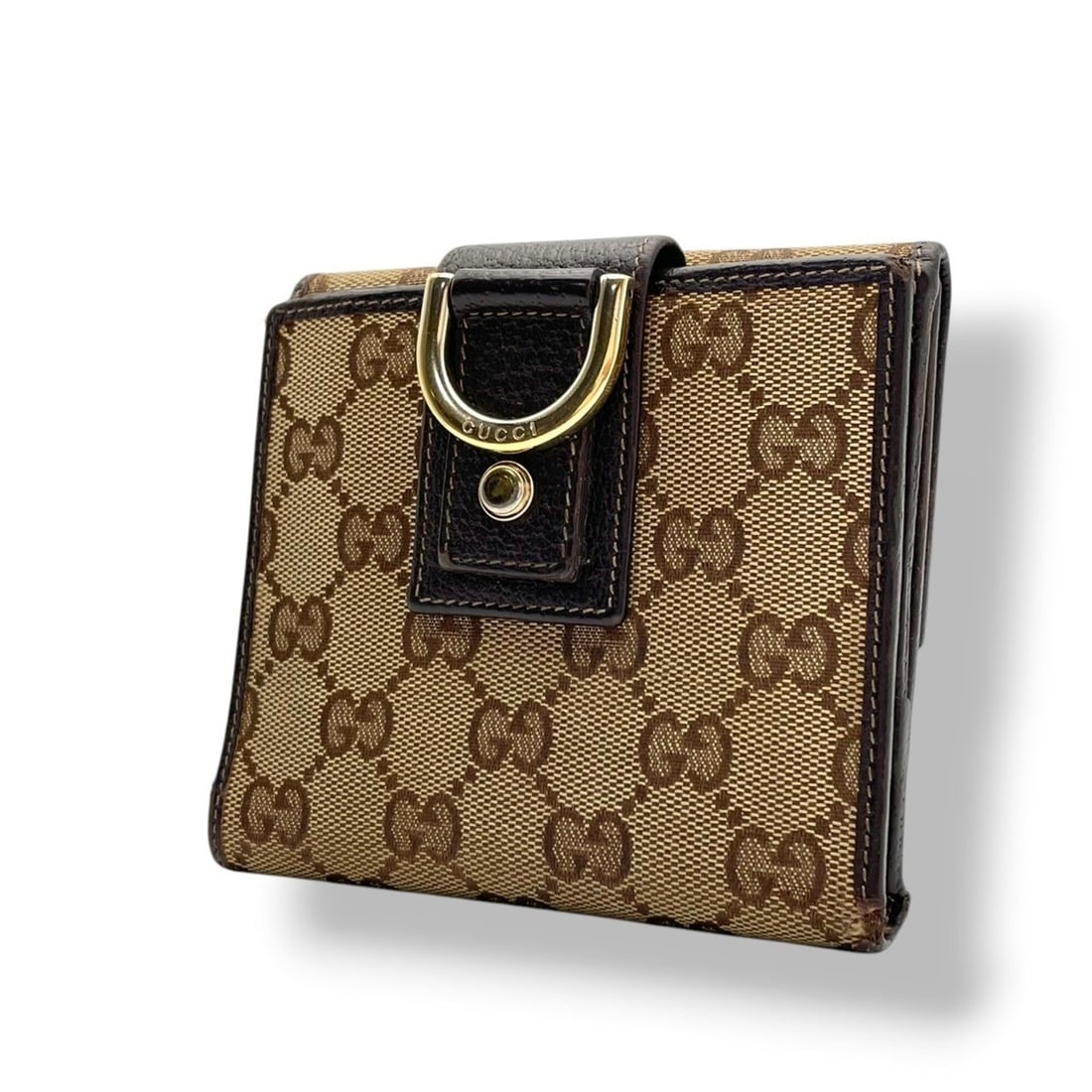 Gucci Bi-fold Wallet, Abbey GG Canvas Leather, Beige, Women's/Men's, W3 (1 of 20)