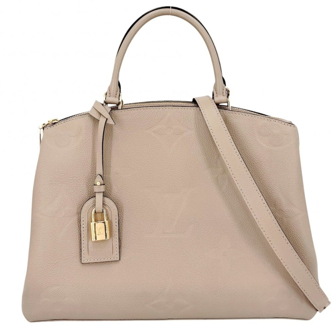 Louis Vuitton Women's Grand Palais MM Handbag Shoulder Bag Crossbody Beige LOUIS VUITTON M45833: --- Catalog ---Category: SizeSize (HxWxD): 25cm x 33cm x 16cm / 9.84'' x 12.99'' x 6.29''Strap Length: 110cm / 43.3''Handle Length: 30cm / 11.81''Category: DesignType: Handbag, Shoulder bagColor: Tour
