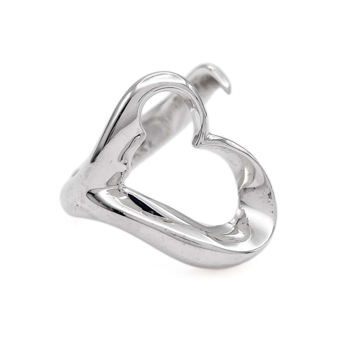 TIFFANY&Co. Tiffany Open Heart Ring, Elsa Peretti, SV925 7782, Silver, Women's: --- Catalog ---Category: SizeJP Size: 11.5US Size: 6Category: DesignType: Band ringColor: SilverGender: WomenMaterial: Silver 925Category: GeneralBrand: Tiffany--- Item List ---Section: ConditionRanki
