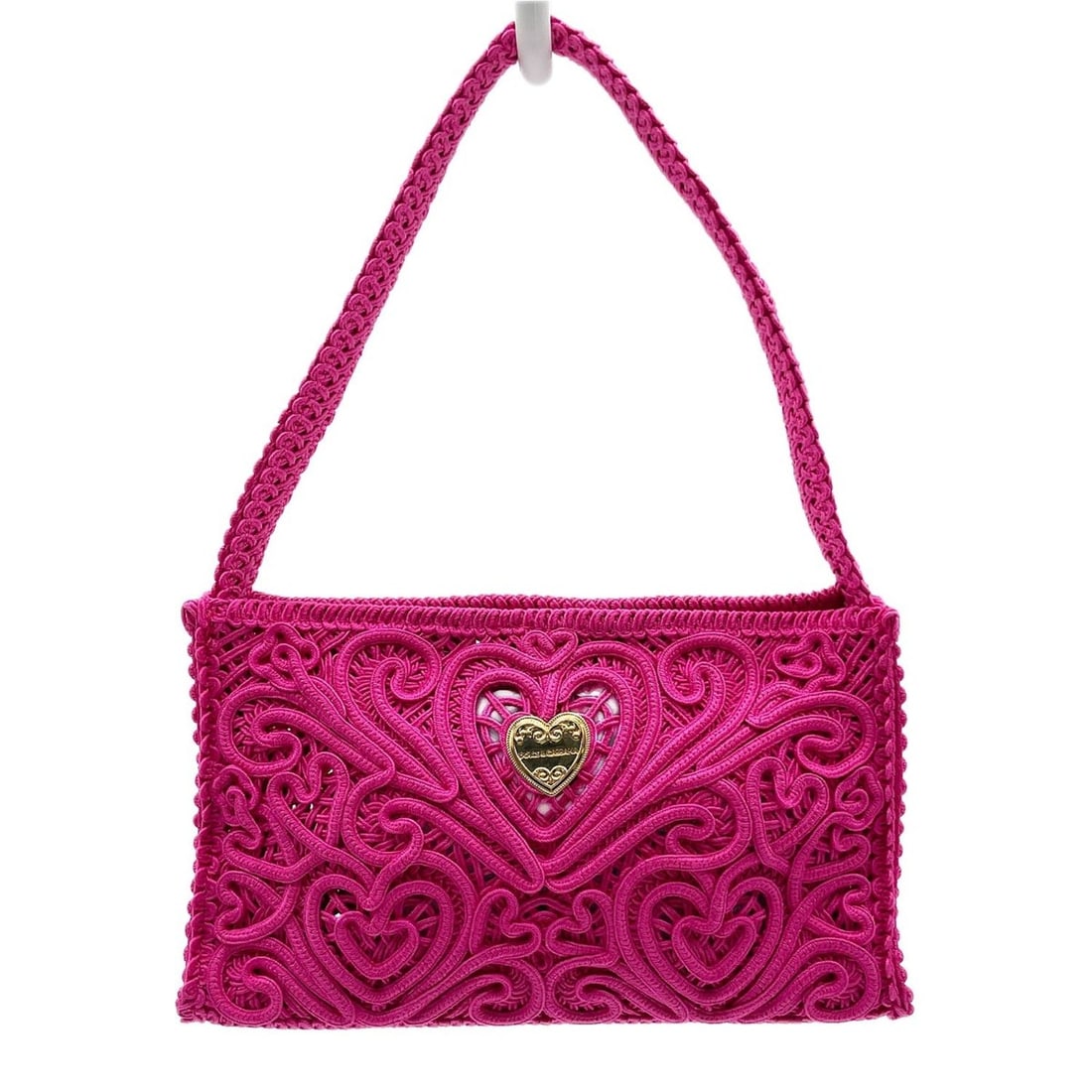 Dolce & Gabbana DOLCE&GABBANA Beatrice Cord Lace Embroidery Shoulder Bag, Cotton, Pink, Women's: --- Catalog ---Category: SizeSize (HxWxD): 13.5cm x 24cm x 7cm / 5.31'' x 9.44'' x 2.75''Category: DesignType: Shoulder bagColor: PinkGender: WomenMaterial: Cotton Category: GeneralBrand: Dolce & Gabb