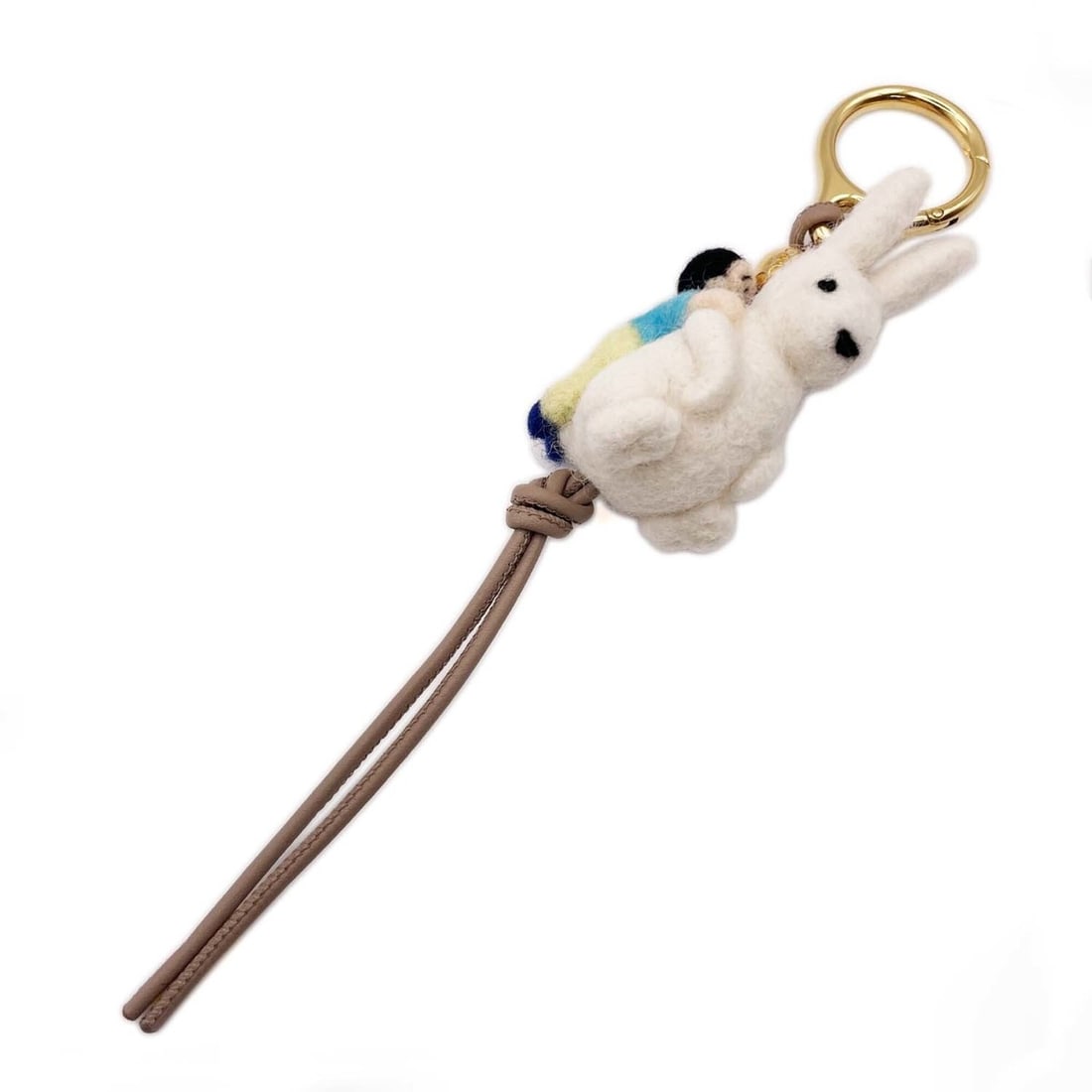 LOEWE (Loewe) Sna Fujita Child and Rabbit Bag Keychain Charm Felt White Men's Women's: --- Catalog ---Category: SizeSize (HxWxD): 22cm x 3.3cm / 8.66'' x 1.29''Category: DesignType: KeyringColor: WhiteGender: Men,WomenCategory: GeneralBrand: Loewe--- Item List ---Section: ConditionRanki