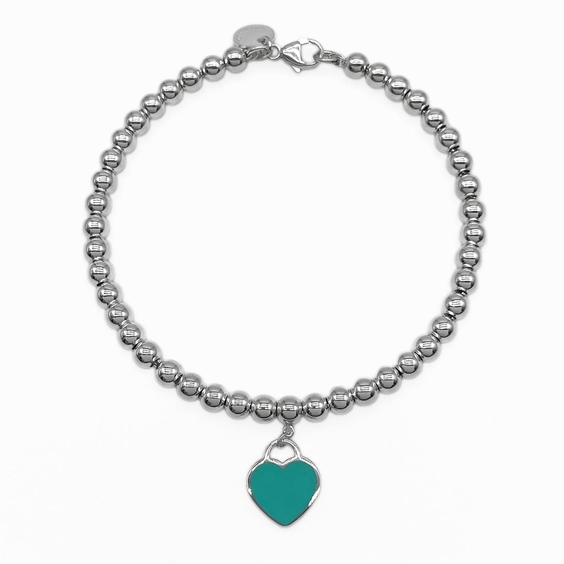 TIFFANY&Co. Tiffany Return to Heart Tag Bead Bracelet Bangle 16cm SV925 Enamel Silver Women's: --- Catalog ---Category: SizeLength: 16.5cm / 6.49''Category: DesignType: Charm braceletColor: Blue, SilverGender: WomenMaterial: Enamel, Silver 925Category: GeneralBrand: Tiffany--- Item List ---Sect