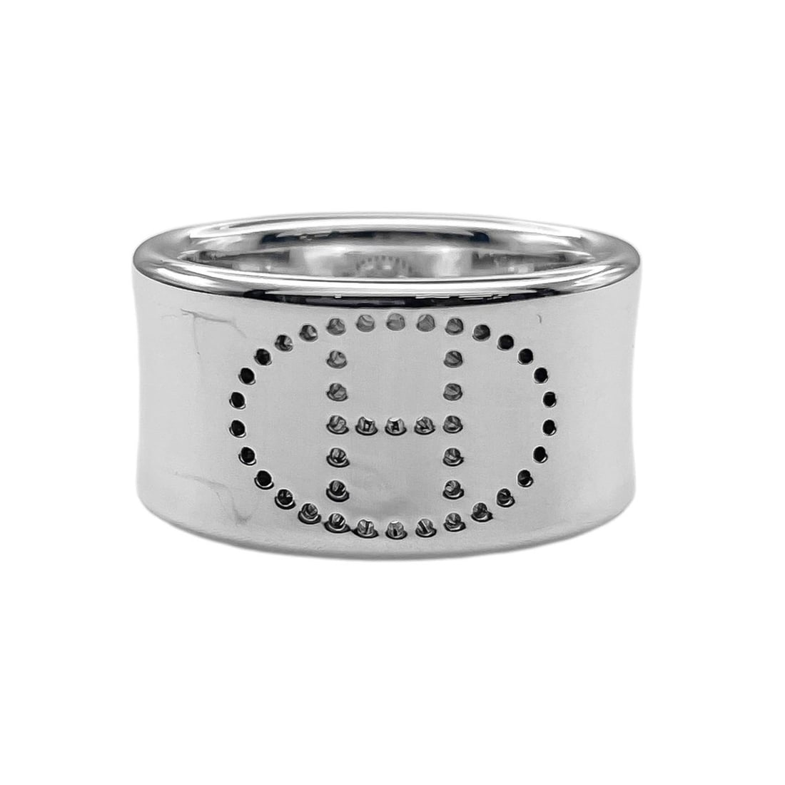 HERMES Ruban H-mark Ring, Eclipse design, flat band, SV925, size 53, 7784, silver, men's and: --- Catalog ---Category: SizeUS Size: 6.5Brand Size: 53Category: DesignType: Band ringColor: SilverGender: Men,WomenMaterial: Silver 925Category: GeneralBrand: Hermes--- Item List ---Section: Conditio