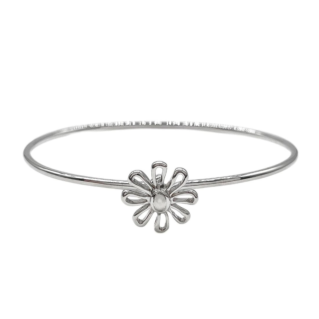 TIFFANY&Co. Tiffany Daisy Flower Bracelet Bangle, SV925, Women's: --- Catalog ---Category: SizeLength: 17cm / 6.69''Category: DesignType: BangleColor: SilverGender: WomenMaterial: Silver 925Category: GeneralBrand: Tiffany--- Item List ---Section: ConditionRanking: R