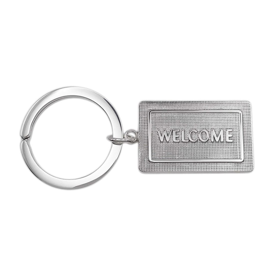 TIFFANY&Co. Tiffany Plate Keyring Keychain WELCOME Matte SV925 Men's Women's: --- Catalog ---Category: SizeSize (HxWxD): 6.5cm x 2.8cm / 2.55'' x 1.1''Category: DesignType: KeyringColor: SilverGender: Men,WomenMaterial: Silver 925Category: GeneralBrand: Tiffany--- Item List ---