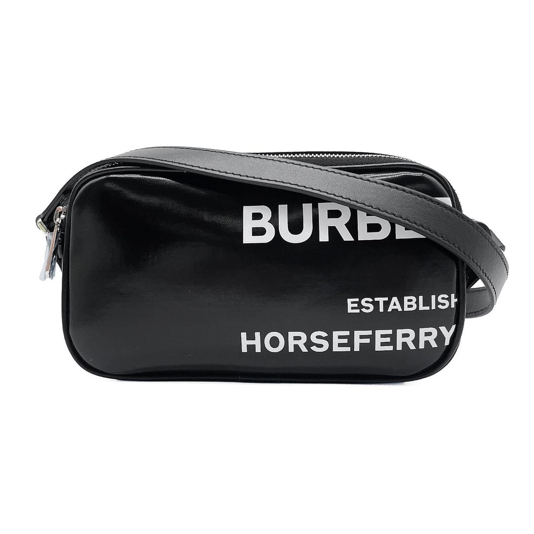BURBERRY Horseferry Camera Shoulder Bag 8022339 Coated Canvas Black Men's Women's: --- Catalog ---Category: SizeSize (HxWxD): 11cm x 19cm x 6.5cm / 4.33'' x 7.48'' x 2.55''Category: DesignType: Shoulder bagColor: BlackGender: Men,WomenMaterial: Coated canvas Category: GeneralMPN: 80