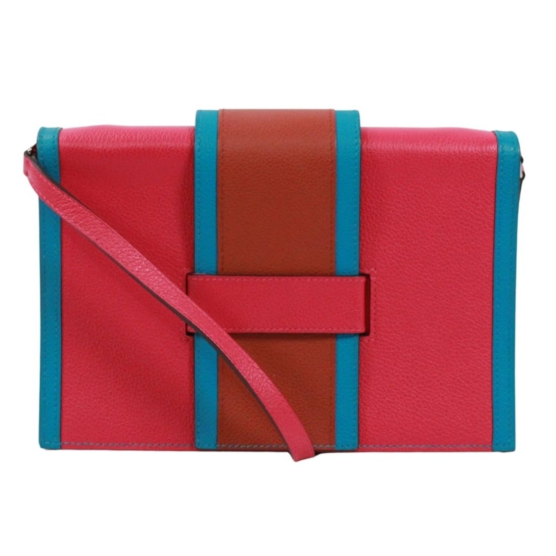HERMES H Passant Shoulder Bag, Togo Leather, Pink, Blue, Brown, Y Stamp, Women's: --- Catalog ---Category: SizeSize (HxWxD): 14cm x 21cm x 2cm / 5.51'' x 8.26'' x 0.78''Category: DesignType: Shoulder bagColor: Blue, Brown, PinkGender: WomenMaterial: Togo leather Category: GeneralBr