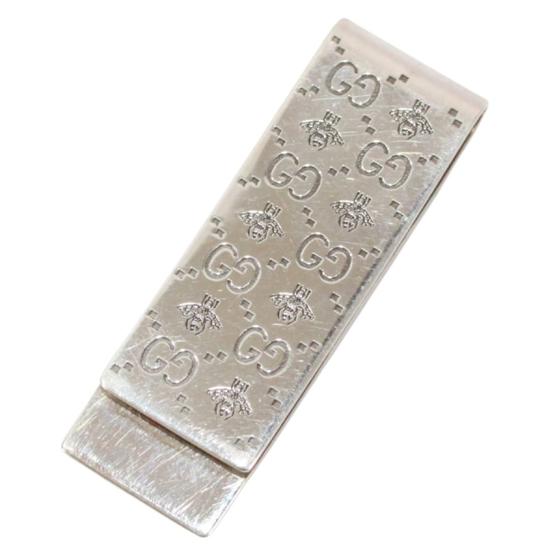 GUCCI GG Bee Money Clip Wallet, Sterling Silver 925, Men's & Women's: --- Catalog ---Category: SizeSize (HxWxD): 6cm x 2cm / 2.36'' x 0.78''Category: DesignType: Money clipColor: SilverGender: Men,WomenMaterial: Silver 925 Category: GeneralBrand: Gucci--- Item List ---S