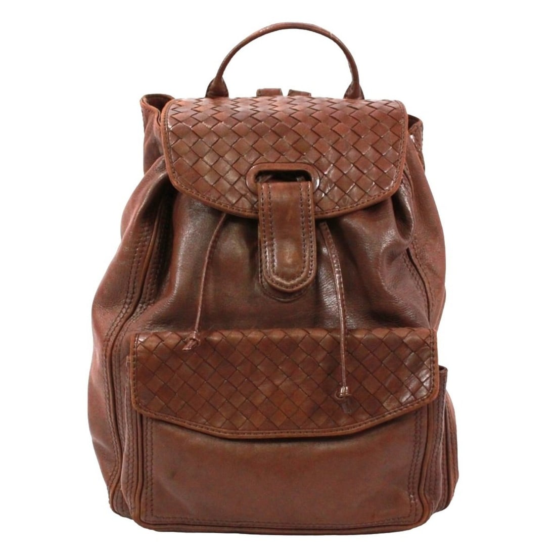 BOTTEGA VENETA Intrecciato Backpack, Leather, Brown, Men's & Women's: --- Catalog ---Category: SizeSize (HxWxD): 34cm x 24cm x 12cm / 13.38'' x 9.44'' x 4.72''Category: DesignType: BackpackColor: BrownGender: Men,WomenMaterial: Leather Category: GeneralBrand: Bottega Ve