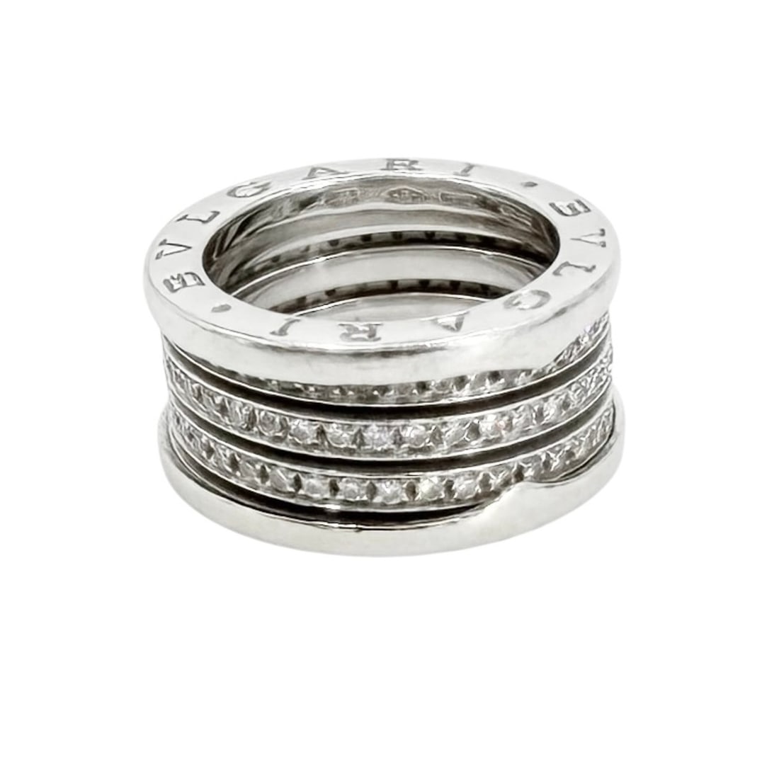 Bulgari B-ZERO1 Ring for Women, 18K White Gold (Au750), 3-Band, Logo, Size 53, BVLGARI, Diamond,: --- Catalog ---Category: SizeJP Size: 12US Size: 6.5Category: DesignType: Band ringGender: WomenMaterial: White gold (18K)Category: GeneralBrand: Bvlgari--- Item List ---Section: ConditionRanking: Ran