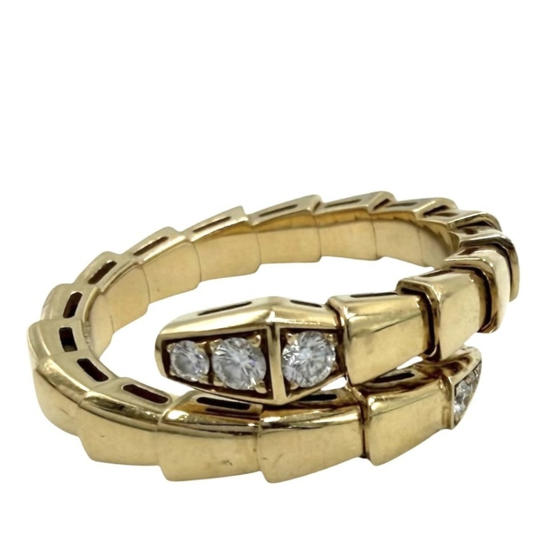Bvlgari Bulgari Serpenti Viper Ring for Women, Au750 18K Yellow Gold, 0.14ct Diamond, Approx. 7.5g: --- Catalog ---Category: SizeJP Size: 17US Size: 8.5Category: DesignType: Band ringGender: WomenMaterial: Yellow gold (18K)Category: GeneralBrand: Bvlgari--- Item List ---Section: ConditionRanking: Ra