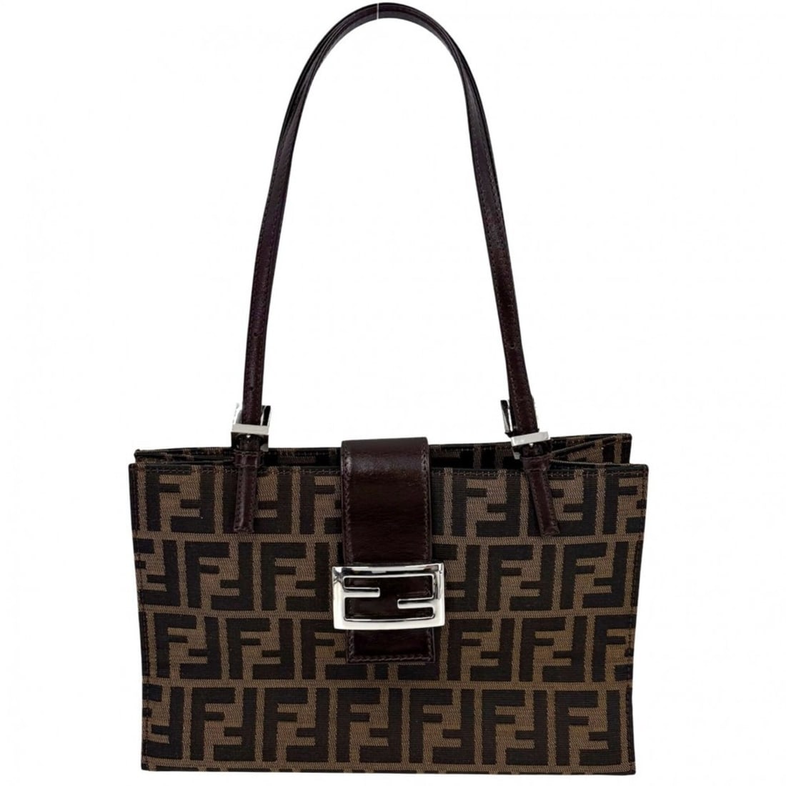 Fendi tote bag for women, Zucca pattern, handbag, shoulder bag, FENDI canvas and leather, brown,: --- Catalog ---Category: SizeSize (HxWxD): 18cm x 28cm x 9cm / 7.08'' x 11.02'' x 3.54''Category: DesignType: Handbag, Tote bagColor: BrownGender: WomenMaterial: Canvas , Leather Category: GeneralBran
