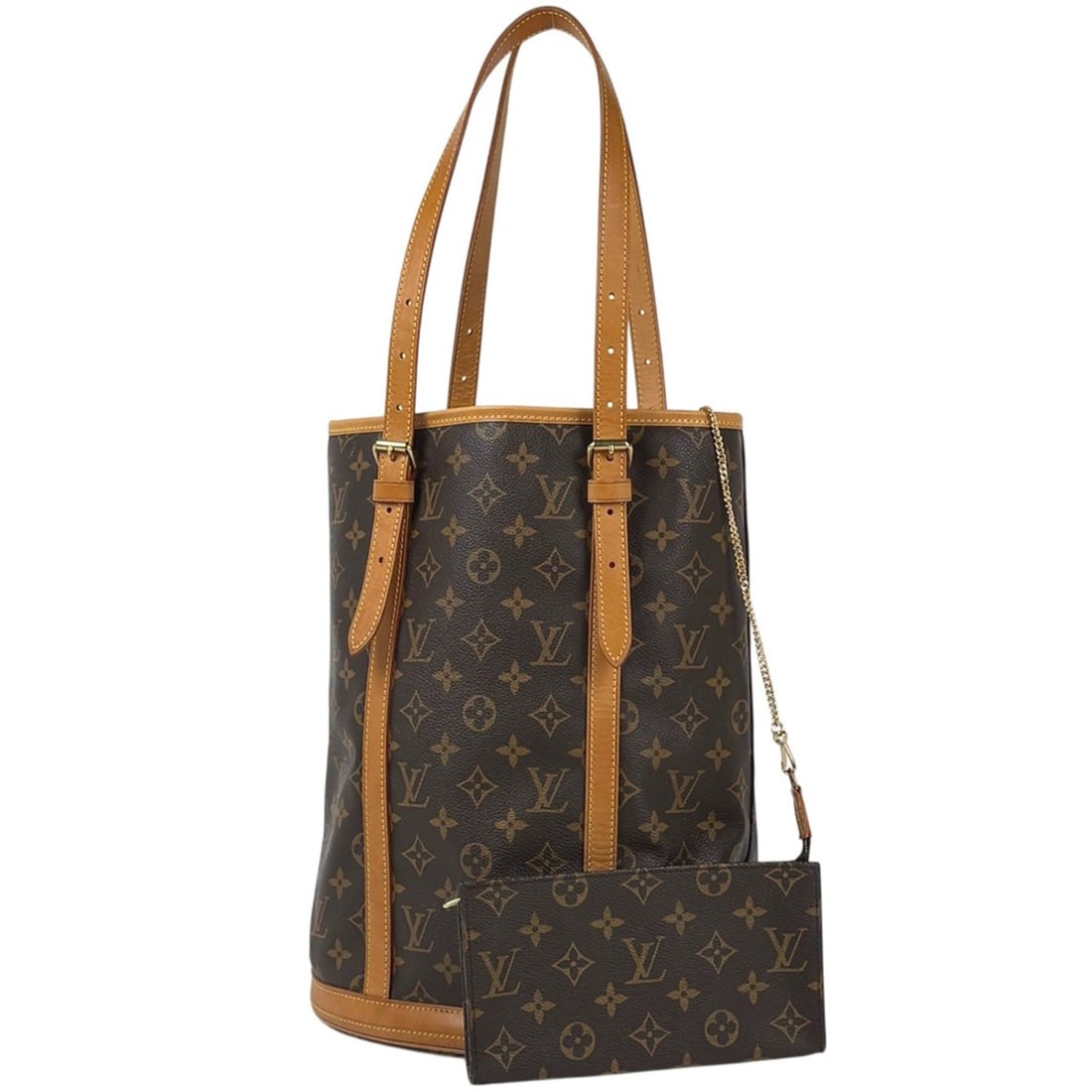 Louis Vuitton Bucket GM Shoulder Bag, Bucket-shaped Tote Monogram Brown, M42236, Women's: --- Catalog ---Category: SizeSize (HxWxD): 35cm x 27cm x 20cm / 13.77'' x 10.62'' x 7.87''Category: DesignType: Shoulder bag, Tote bagColor: BrownGender: WomenMaterial: Monogram Category: GeneralMPN: 
