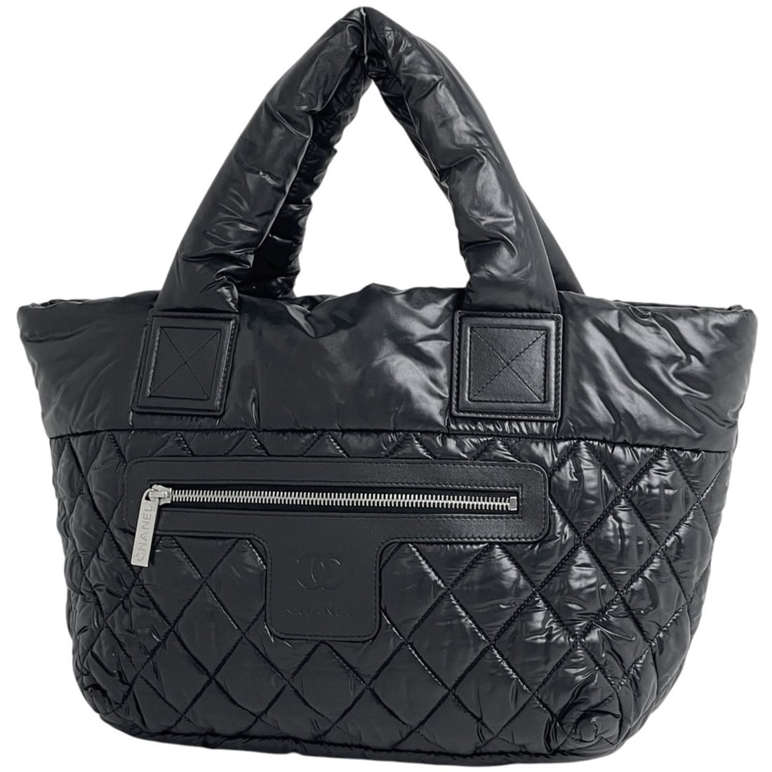 Chanel Coco Cocoon Small Tote Bag, Mark Handbag, Nylon, Black, A48610, Women's: --- Catalog ---Category: SizeSize (HxWxD): 25cm x 28cm x 15cm / 9.84'' x 11.02'' x 5.9''Category: DesignType: Handbag, Tote bagColor: BlackGender: WomenMaterial: Nylon , Leather Category: GeneralMPN: 