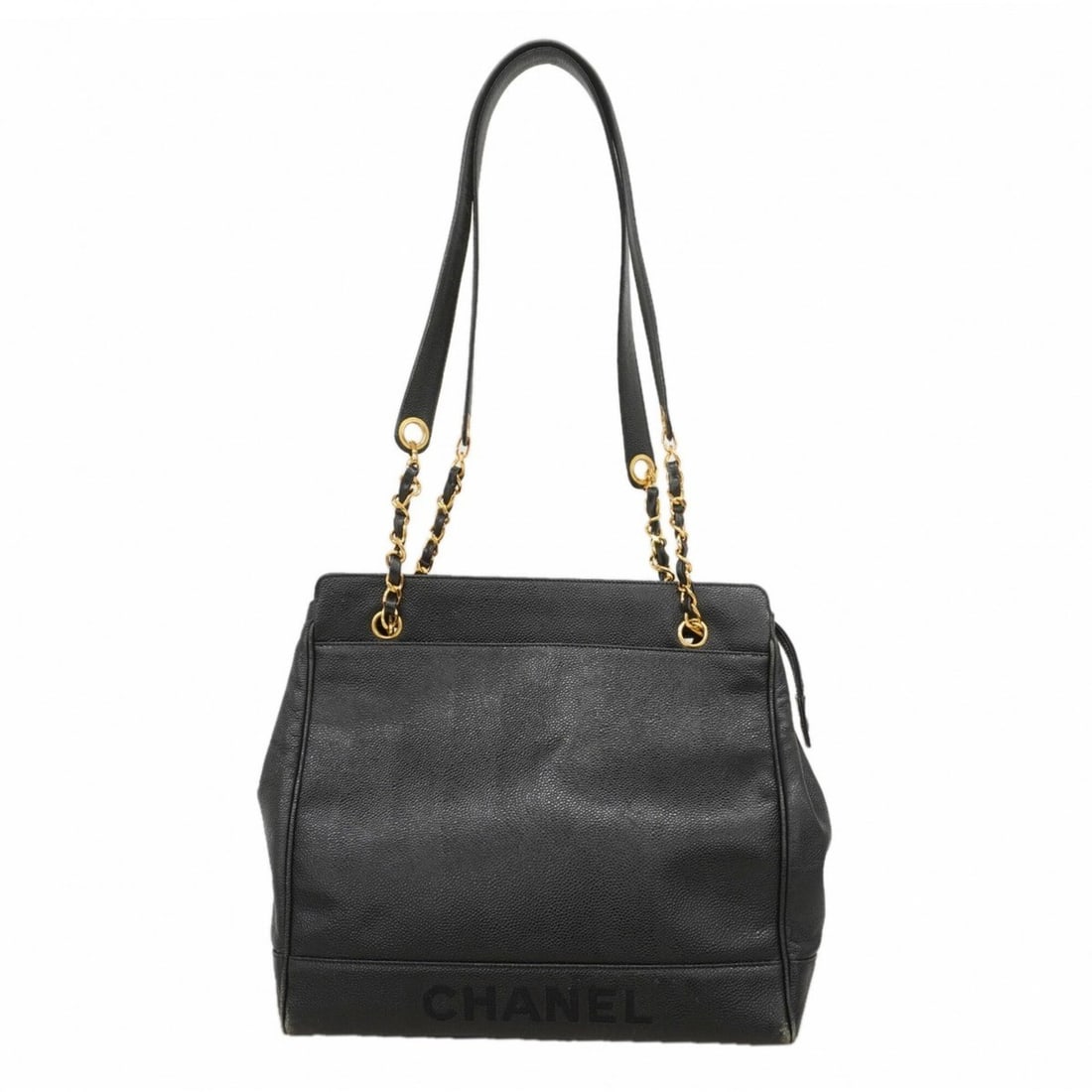 Chanel Shoulder Bag, Chain Shoulder, Caviar Leather, Black, Women's: --- Catalog ---Category: SizeSize (HxWxD): 31cm x 31cm x 11cm / 12.2'' x 12.2'' x 4.33''Category: DesignType: Shoulder bagColor: BlackGender: WomenMaterial: Grained Calfskin Hardware Color: GoldCatego